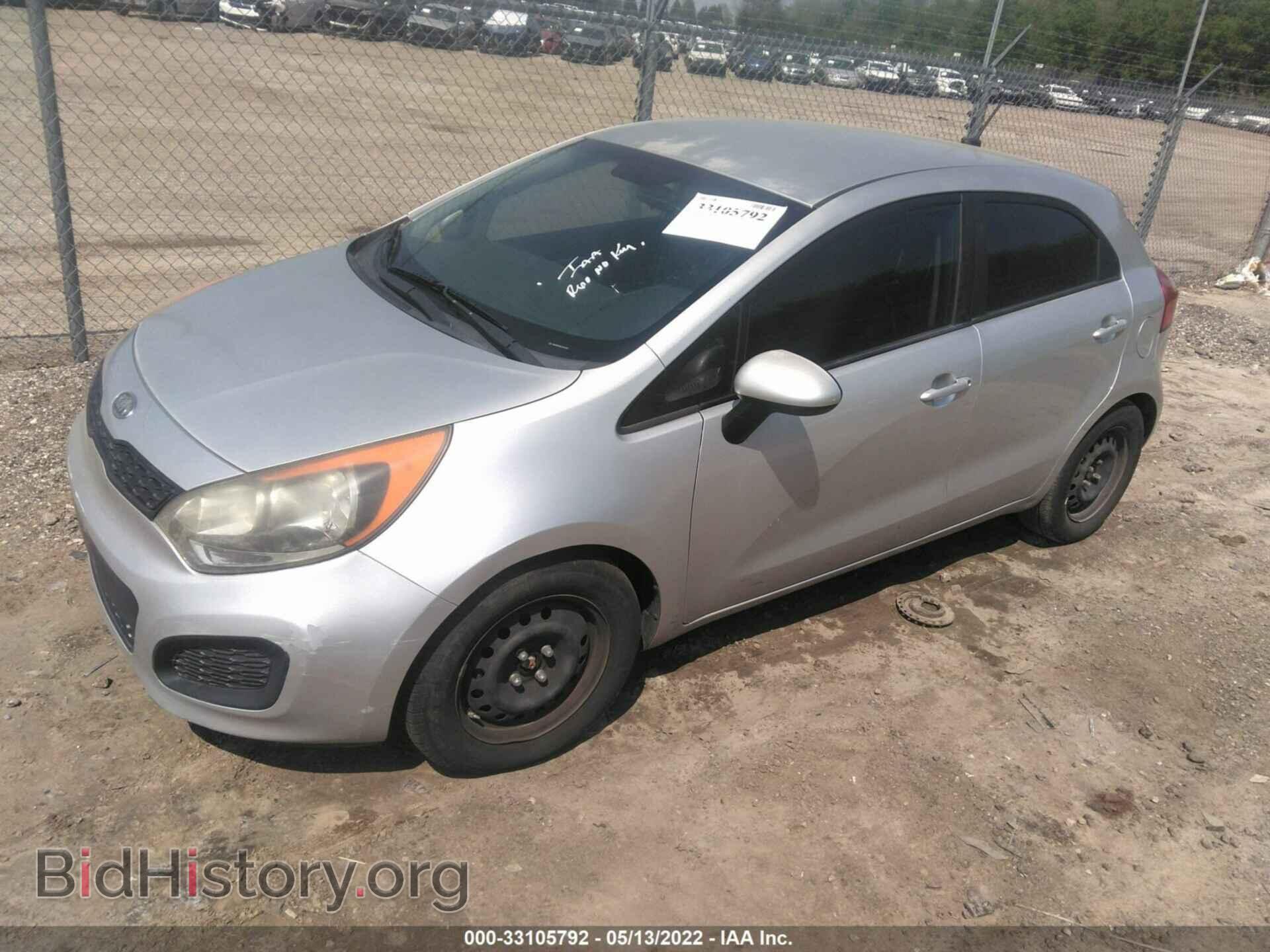 2012 KIA RIO - VIN: KNADM5A36C6014558 - Фото 2