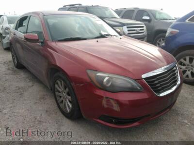 2013 Chrysler 200 Touring, бордовый — VIN 1C3CCBBB5DN514308, IAAI