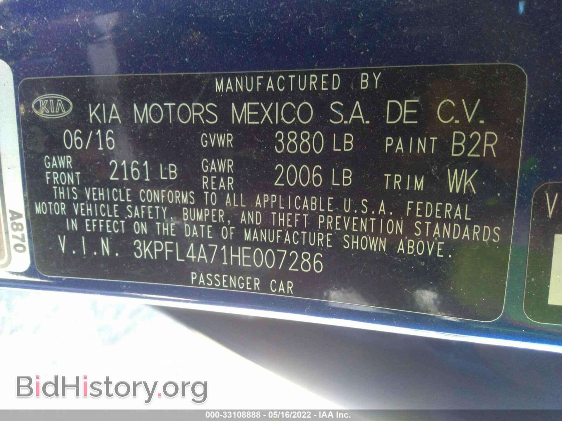 2017 KIA FORTE - VIN: 3KPFL4A71HE007286 - Фото 9
