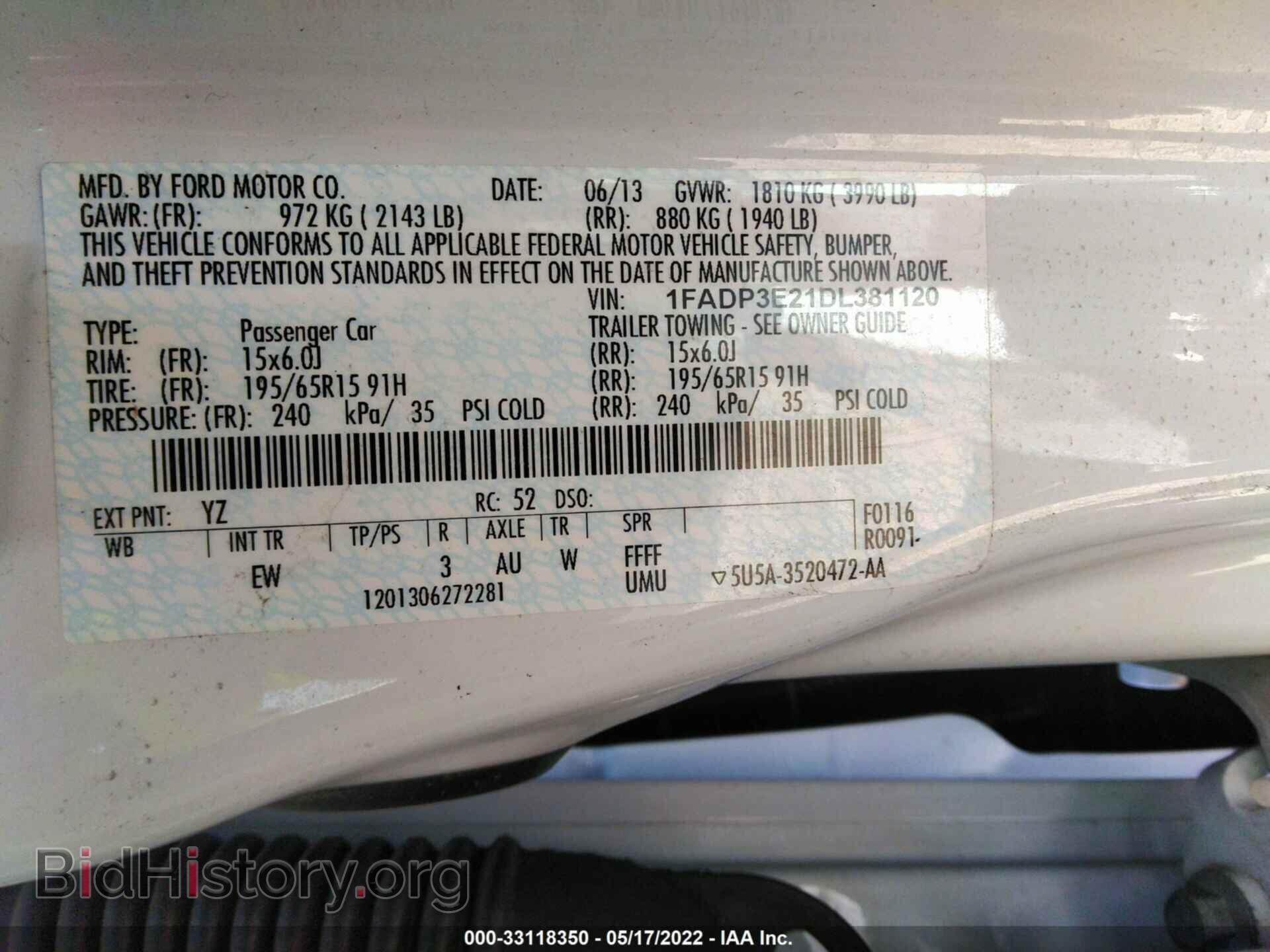 2013 FORD FOCUS - VIN: 1FADP3E21DL381120 - Photo 9