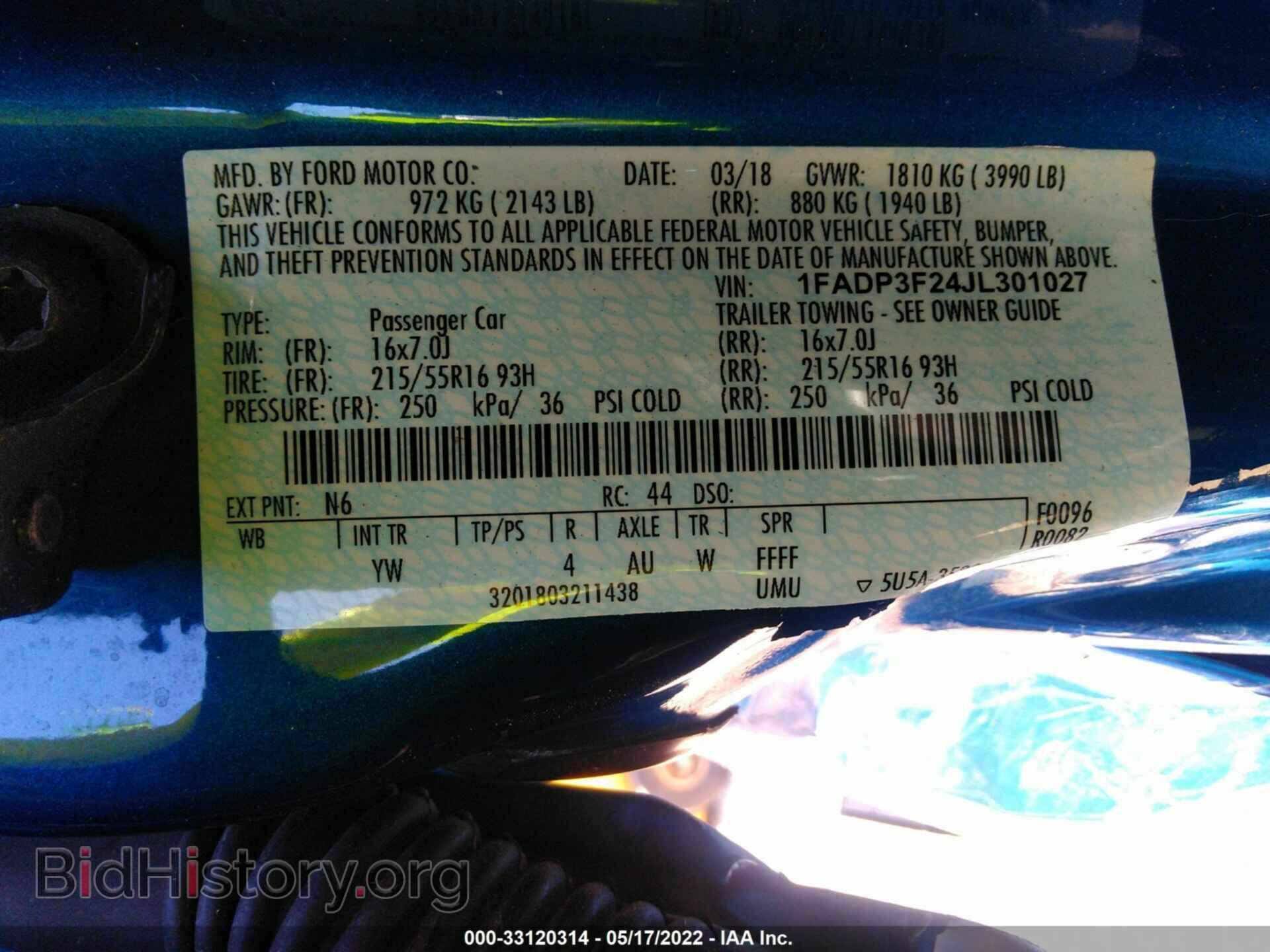2018 FORD FOCUS - VIN: 1FADP3F24JL301027 - Photo 9