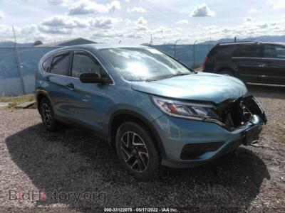 2016 Honda CR-V SE, синий — VIN 2HKRM4H48GH637029, IAAI