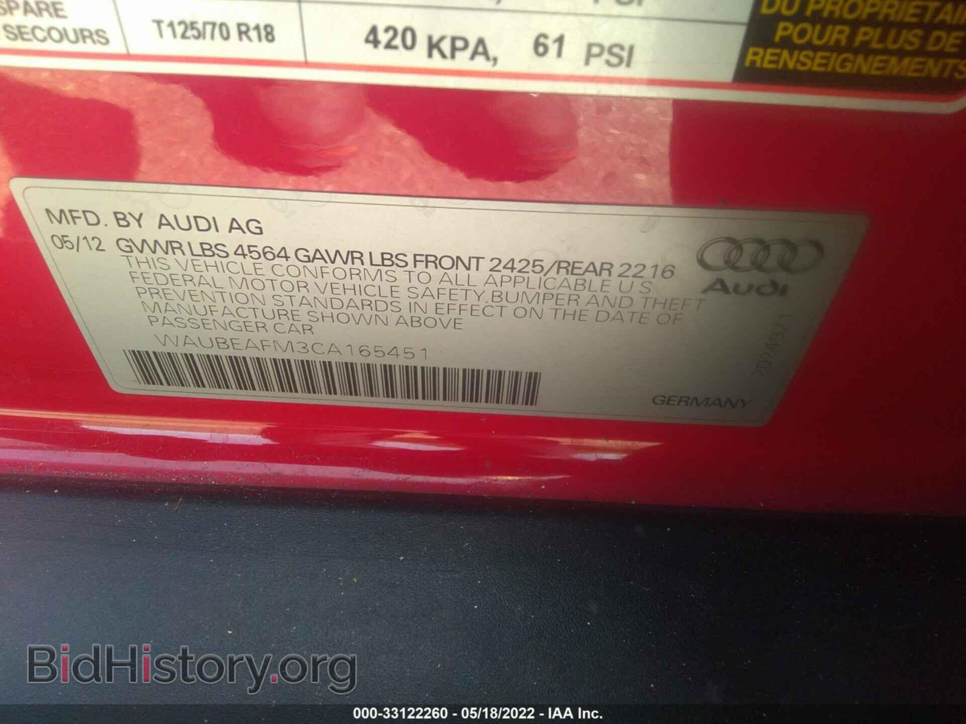 2012 AUDI A3 - VIN: WAUBEAFM3CA165451 - Photo 9