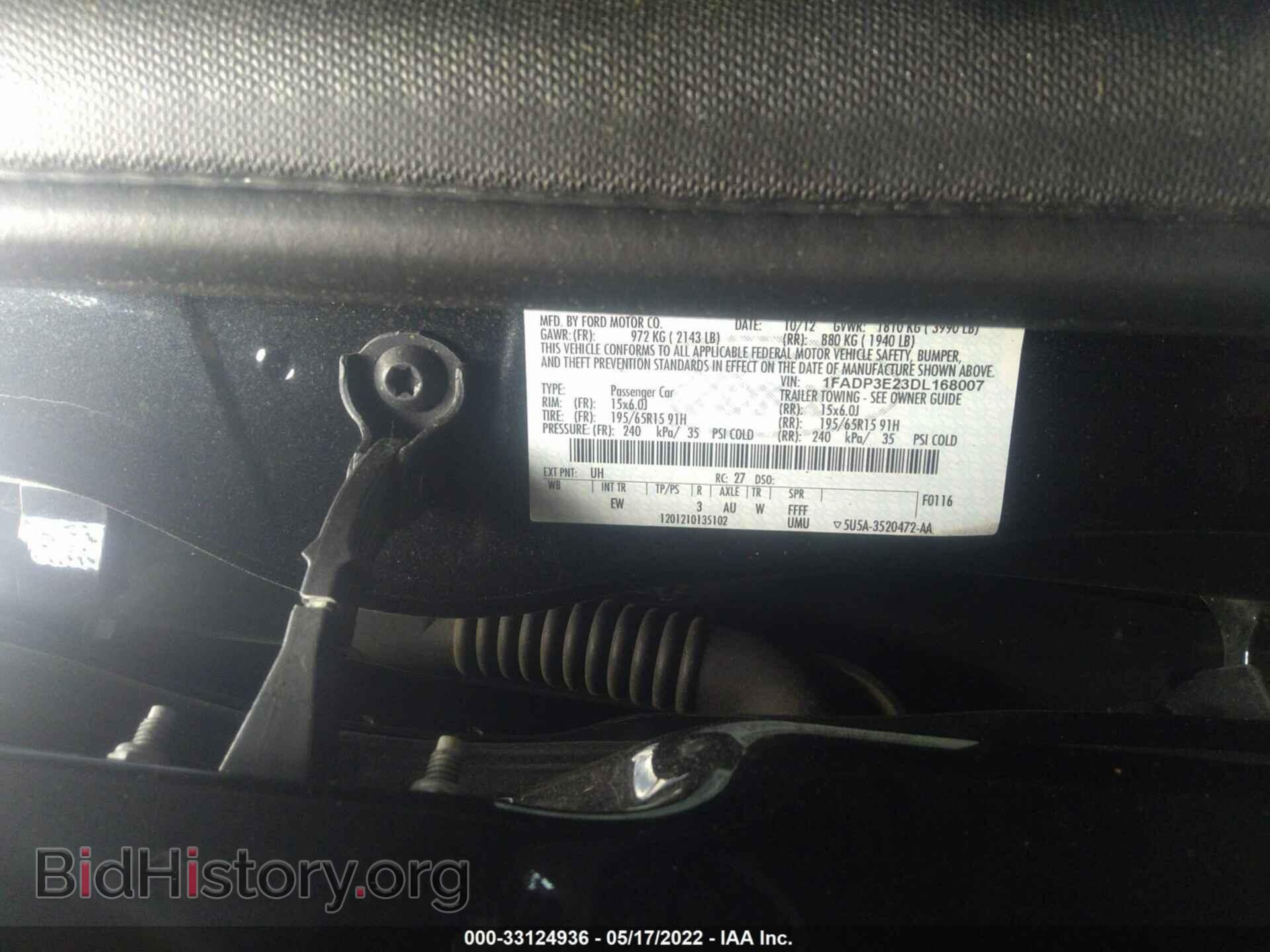 2013 FORD FOCUS - VIN: 1FADP3E23DL168007 - Фото 9