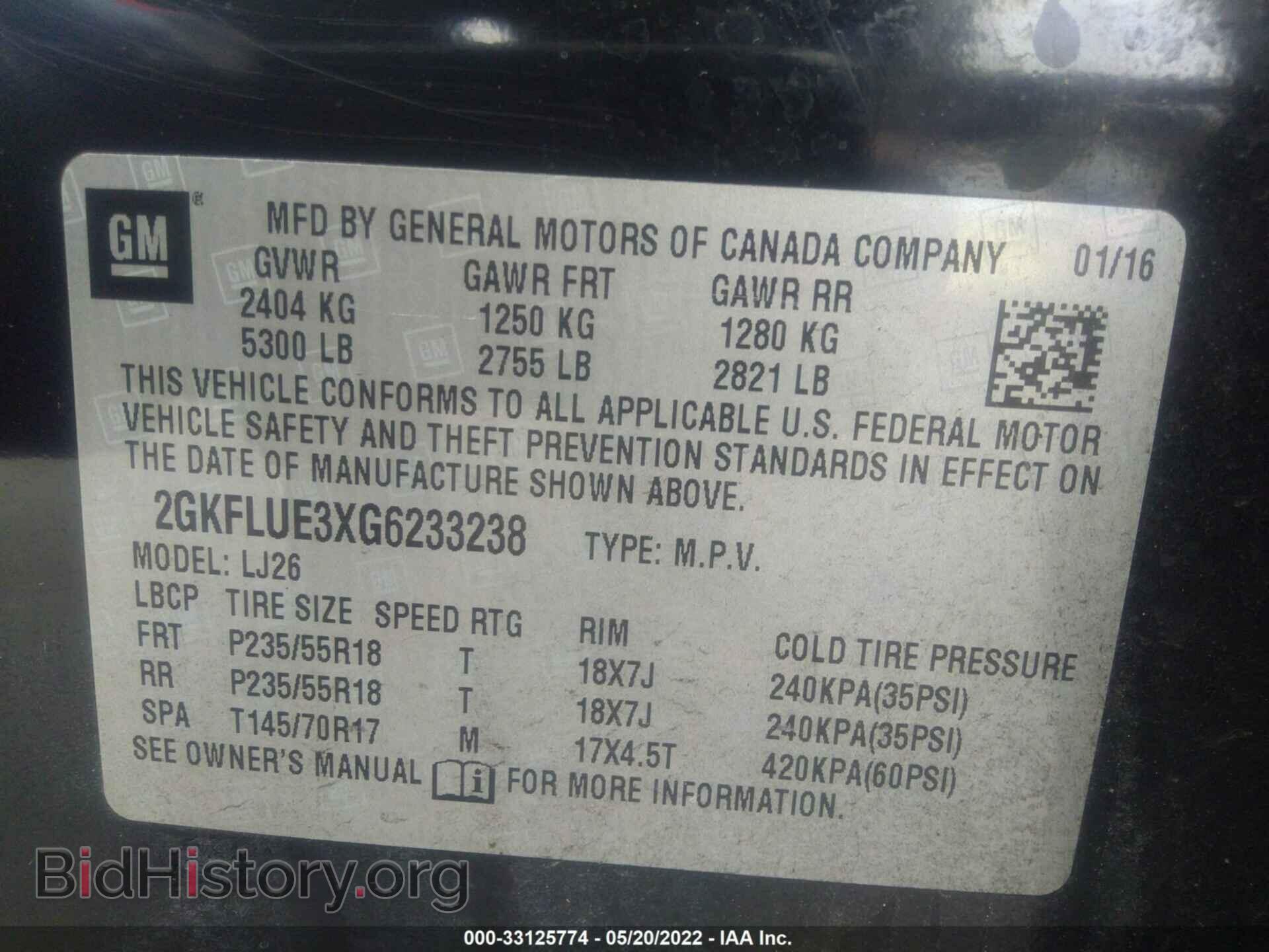 2016 GMC TERRAIN - VIN: 2GKFLUE3XG6233238 - Фото 9