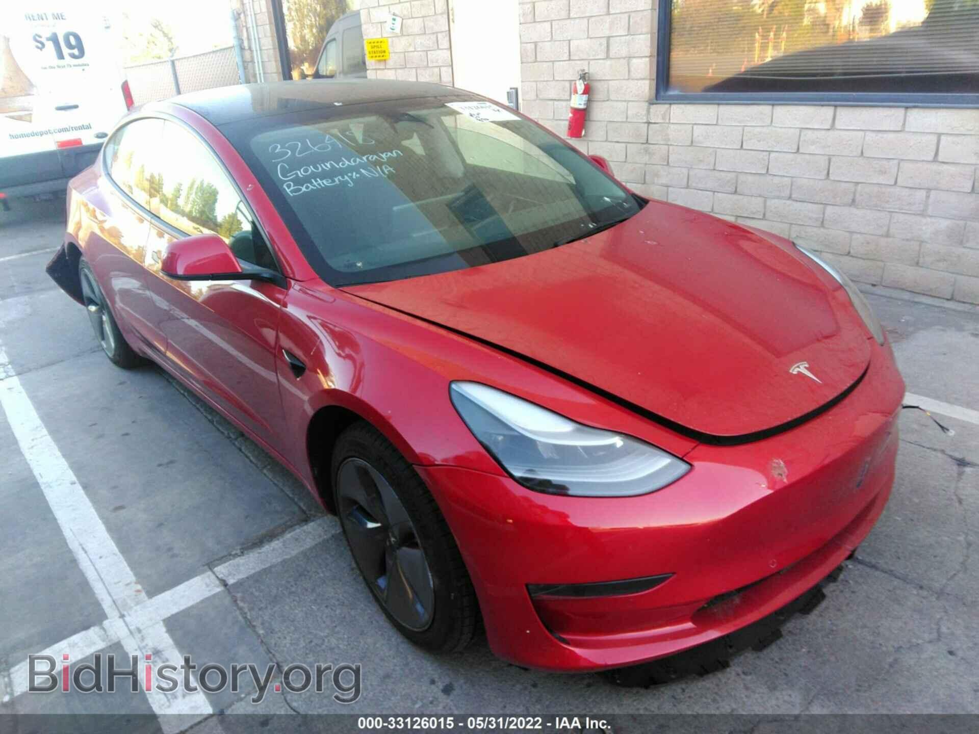 Photo 5YJ3E1EA7NF197828 - TESLA MODEL 3 2022