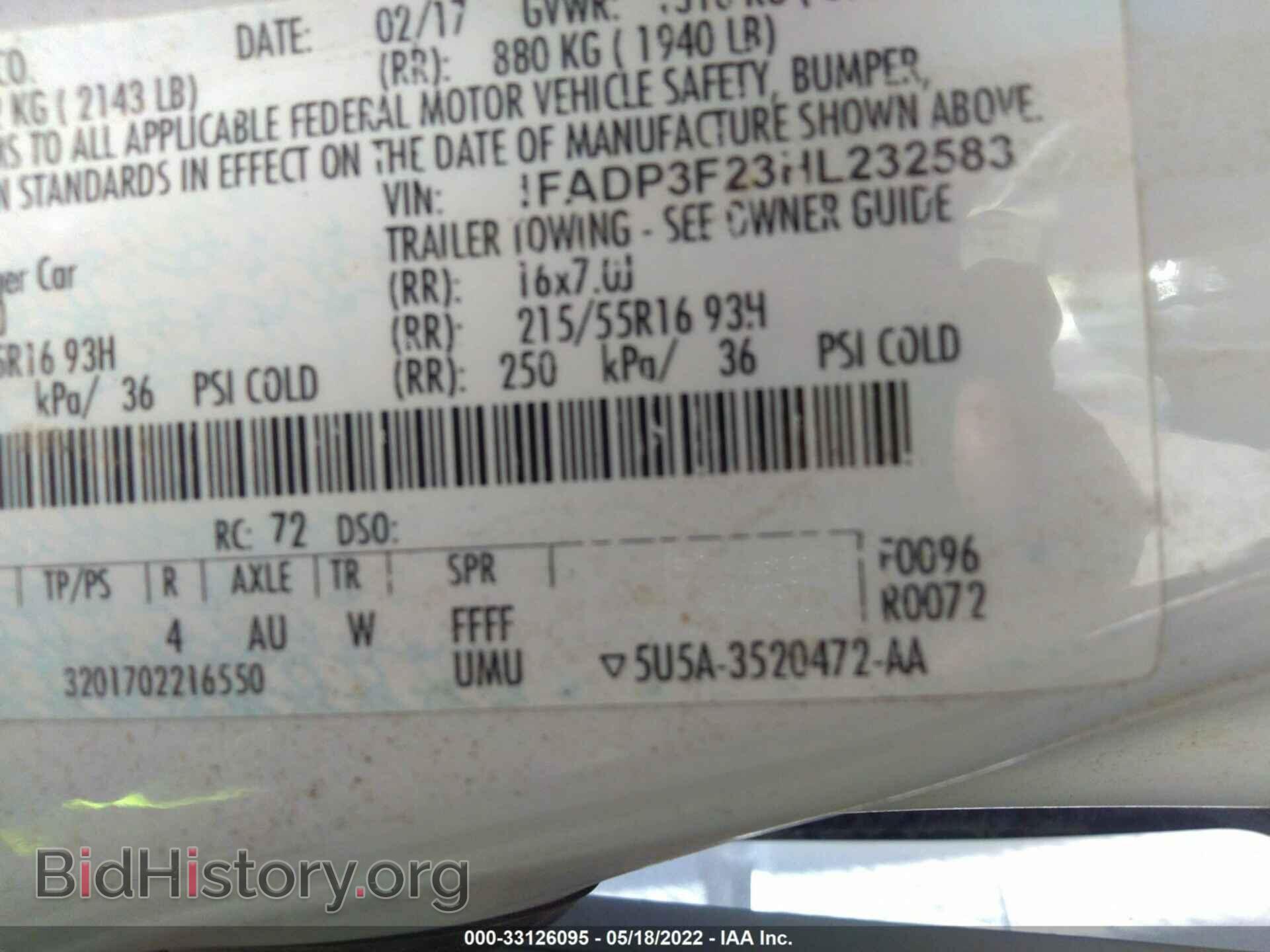 2017 FORD FOCUS - VIN: 1FADP3F23HL232583 - Photo 9