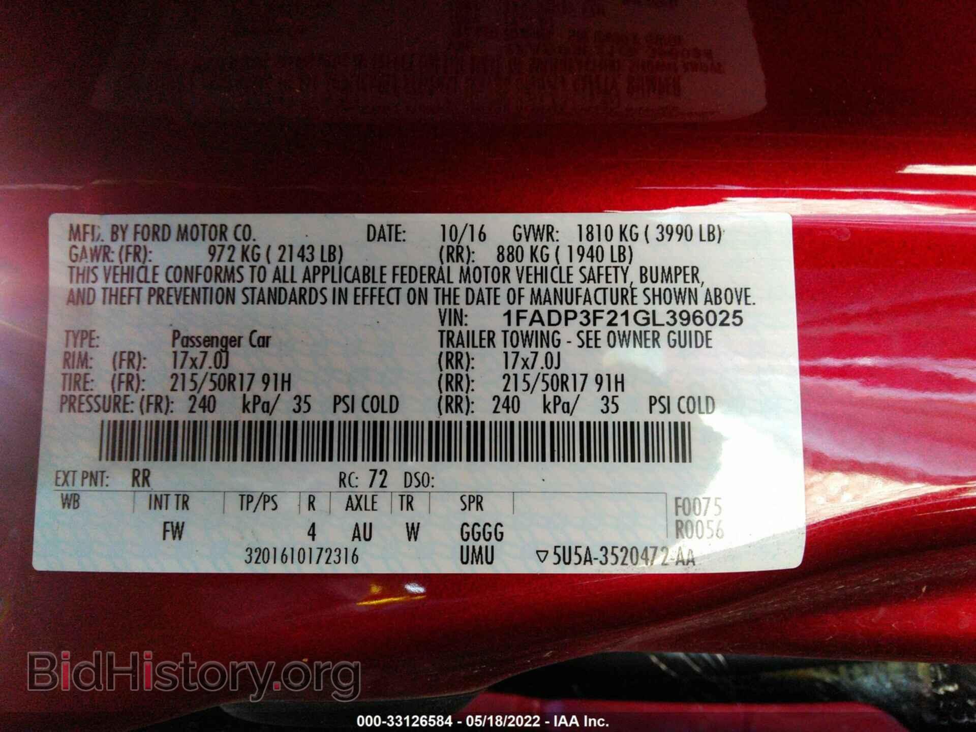 2016 FORD FOCUS - VIN: 1FADP3F21GL396025 - Photo 9
