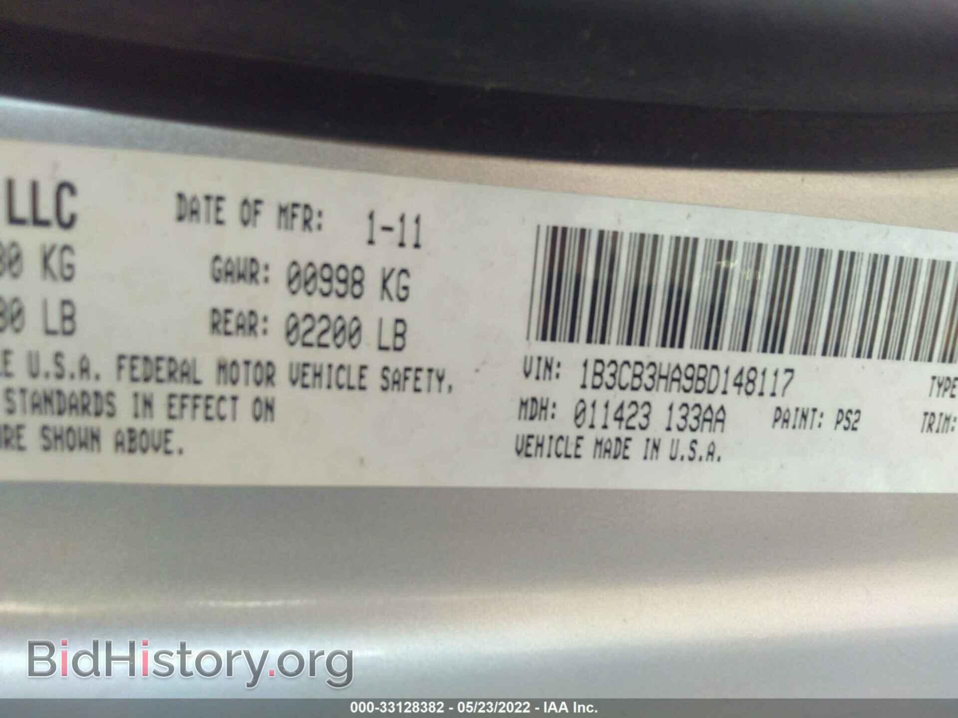2011 DODGE CALIBER - VIN: 1B3CB3HA9BD148117 - Фото 9