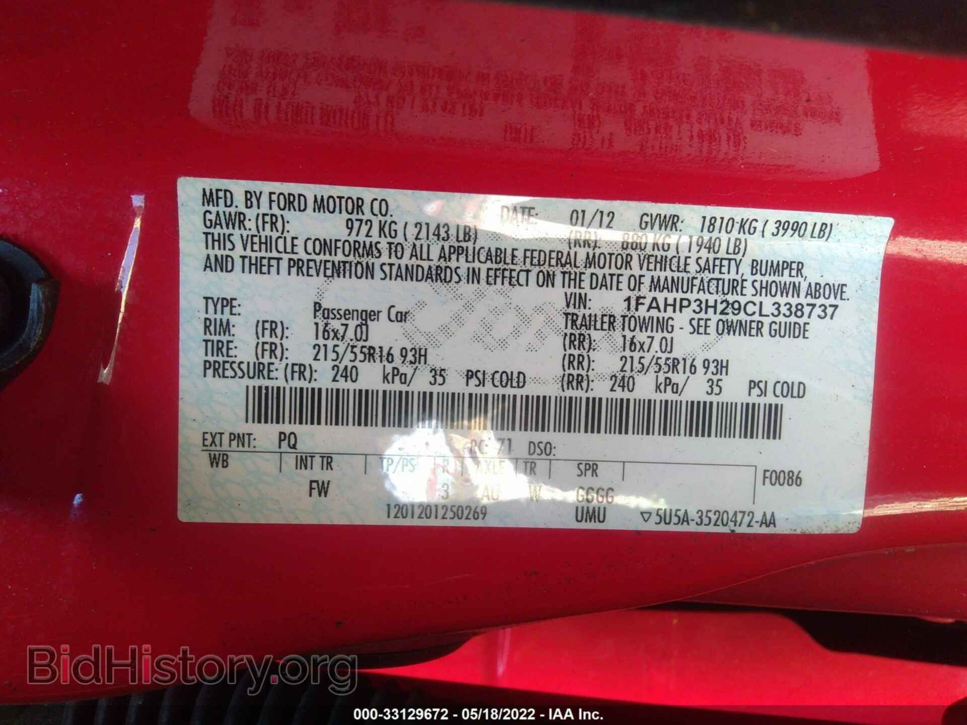 2012 FORD FOCUS - VIN: 1FAHP3H29CL338737 - Photo 9