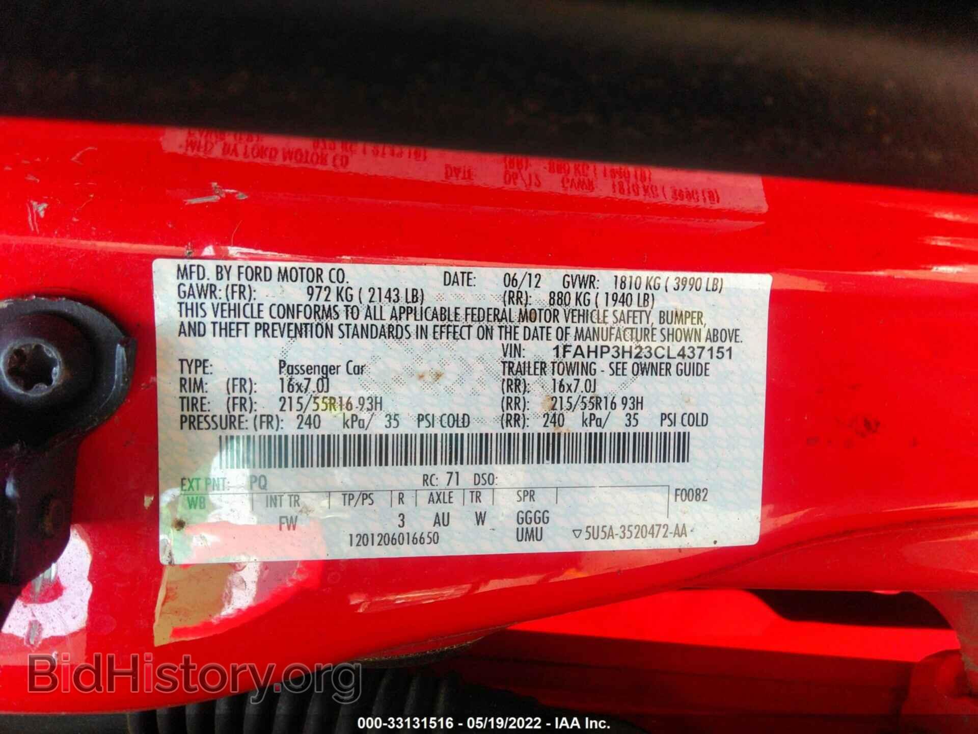 2012 FORD FOCUS - VIN: 1FAHP3H23CL437151 - Photo 9