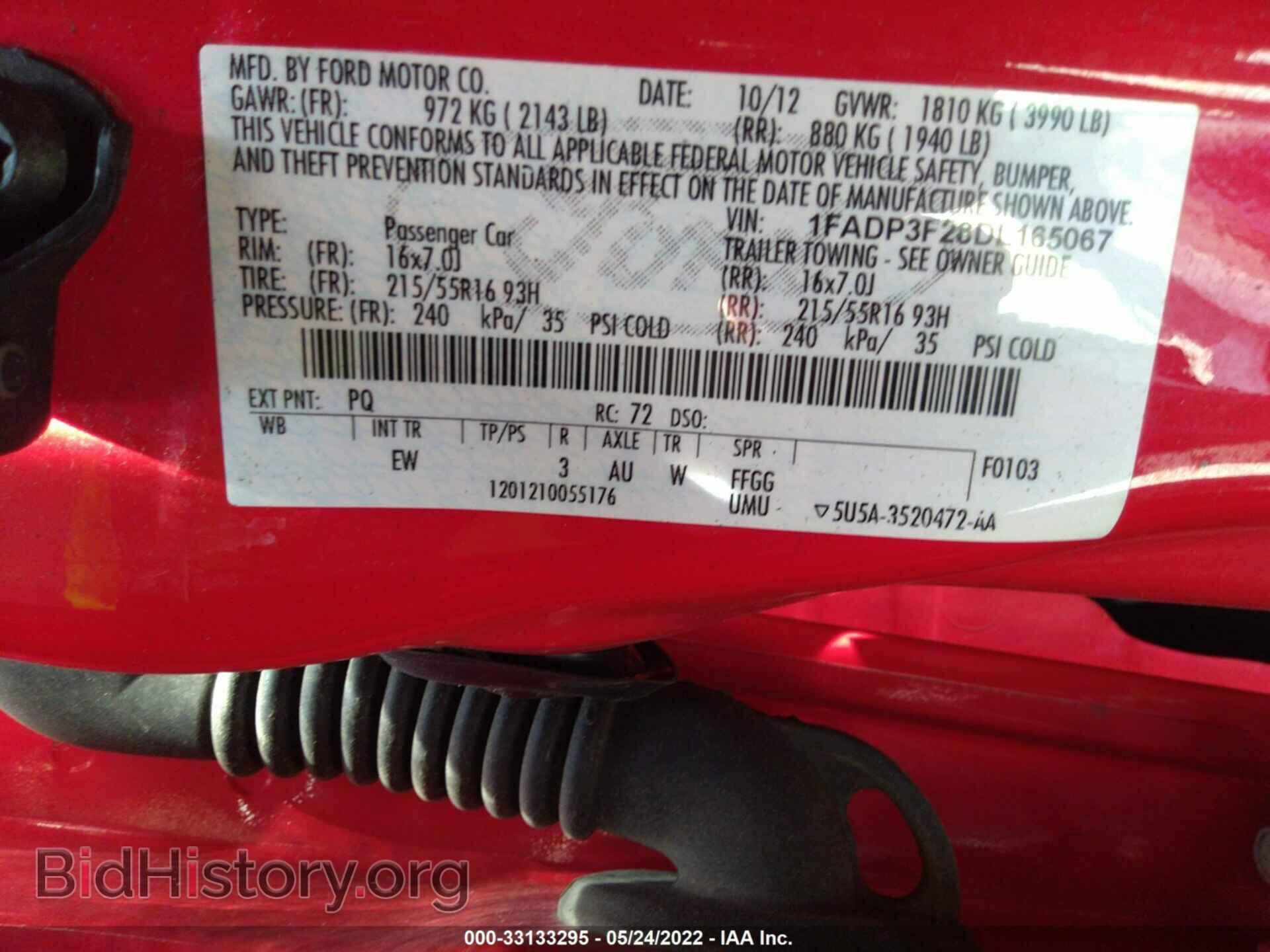 2013 FORD FOCUS - VIN: 1FADP3F28DL165067 - Фото 9