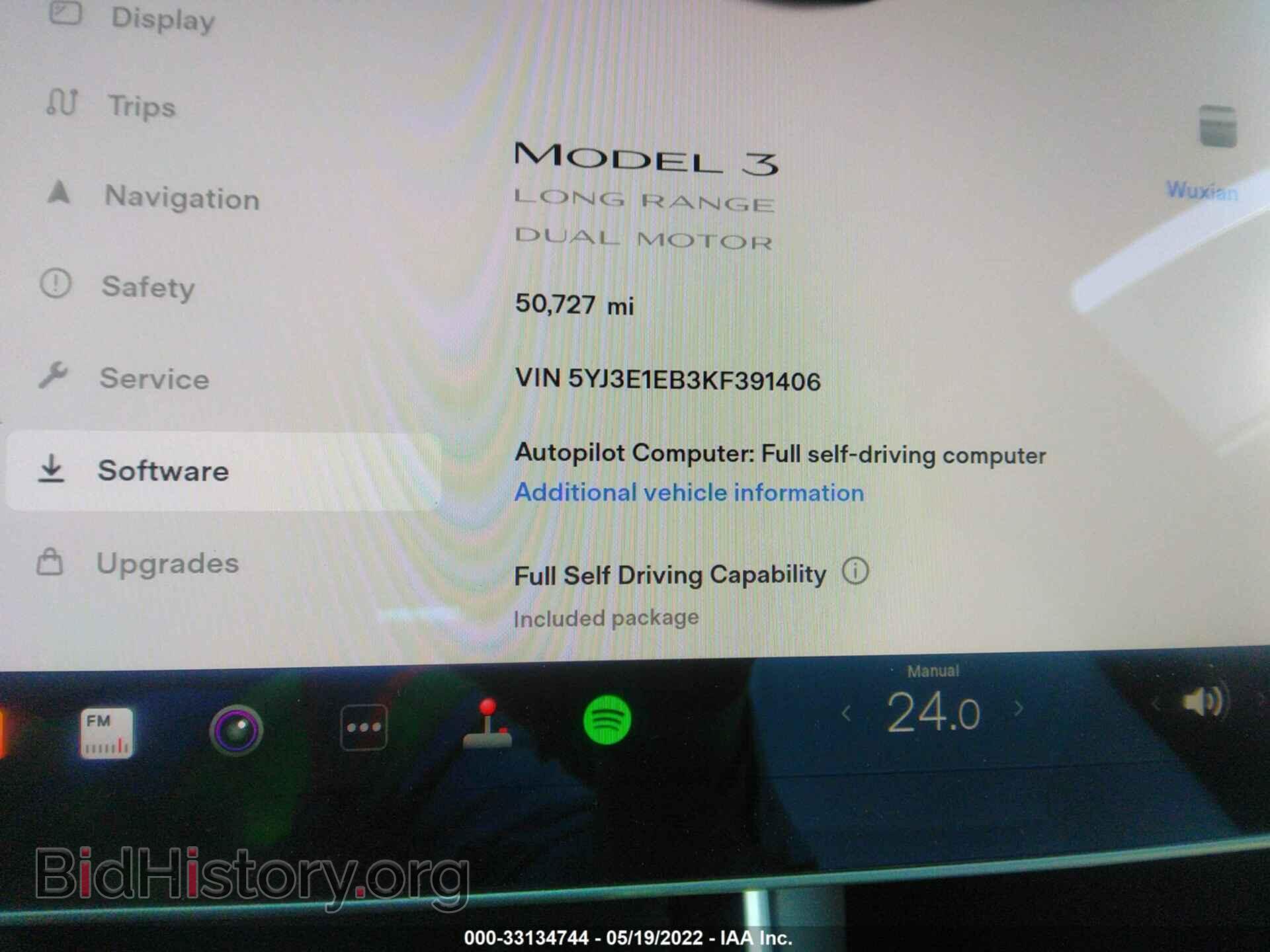 2019 TESLA MODEL 3 - VIN: 5YJ3E1EB3KF391406 - Фото 7