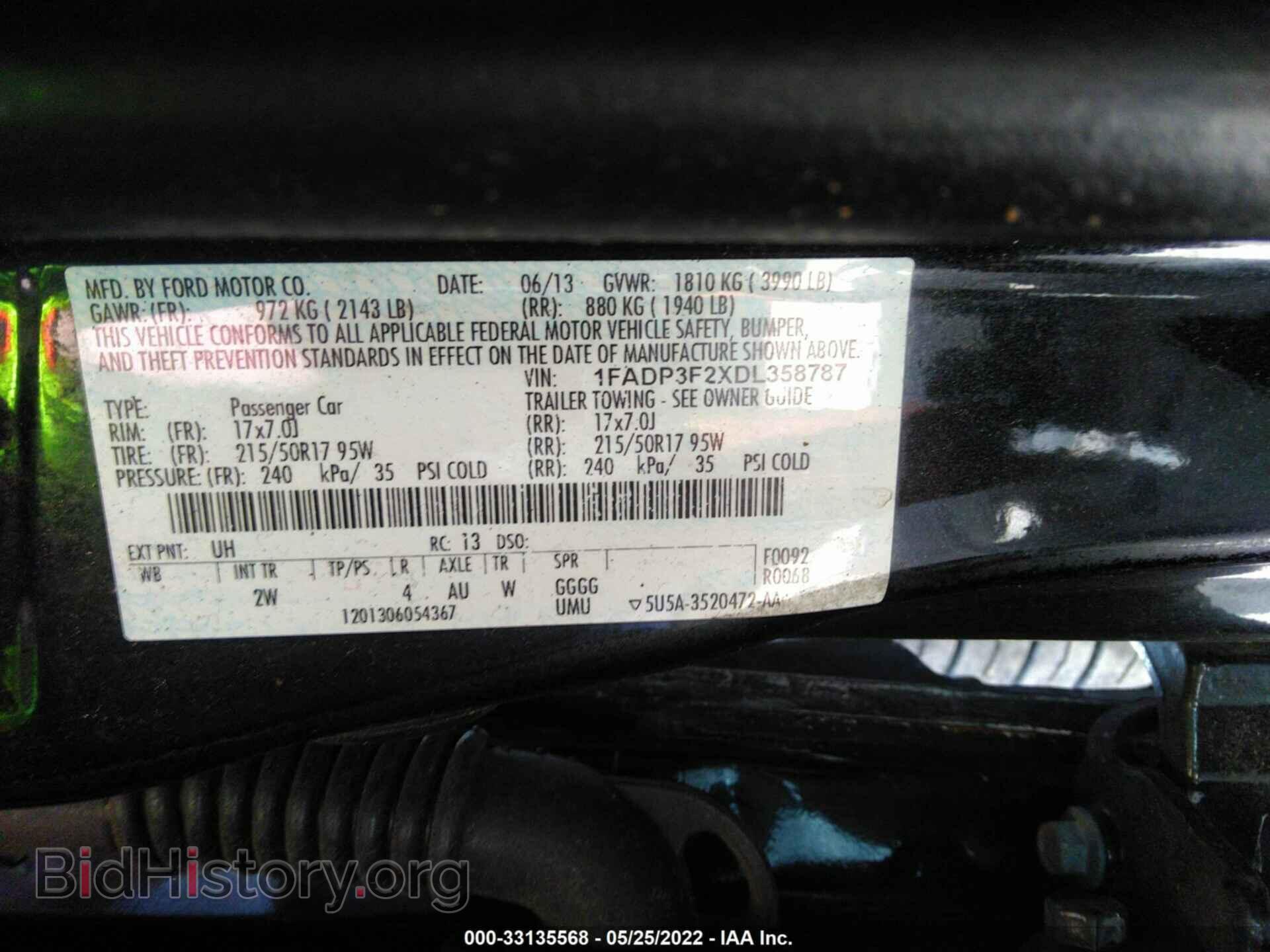2013 FORD FOCUS - VIN: 1FADP3F2XDL358787 - Фото 9