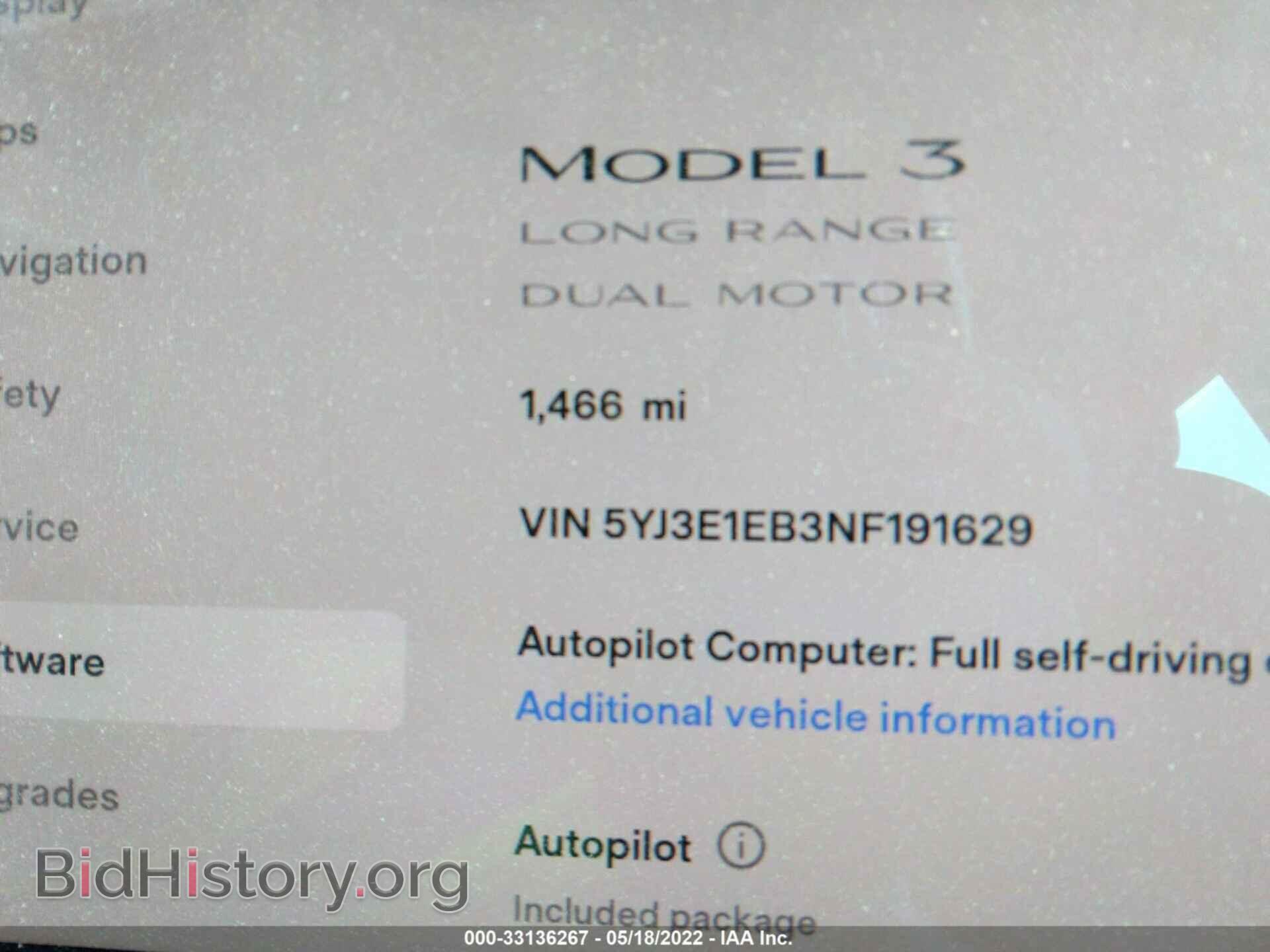 2022 TESLA MODEL 3 - VIN: 5YJ3E1EB3NF191629 - Фото 7