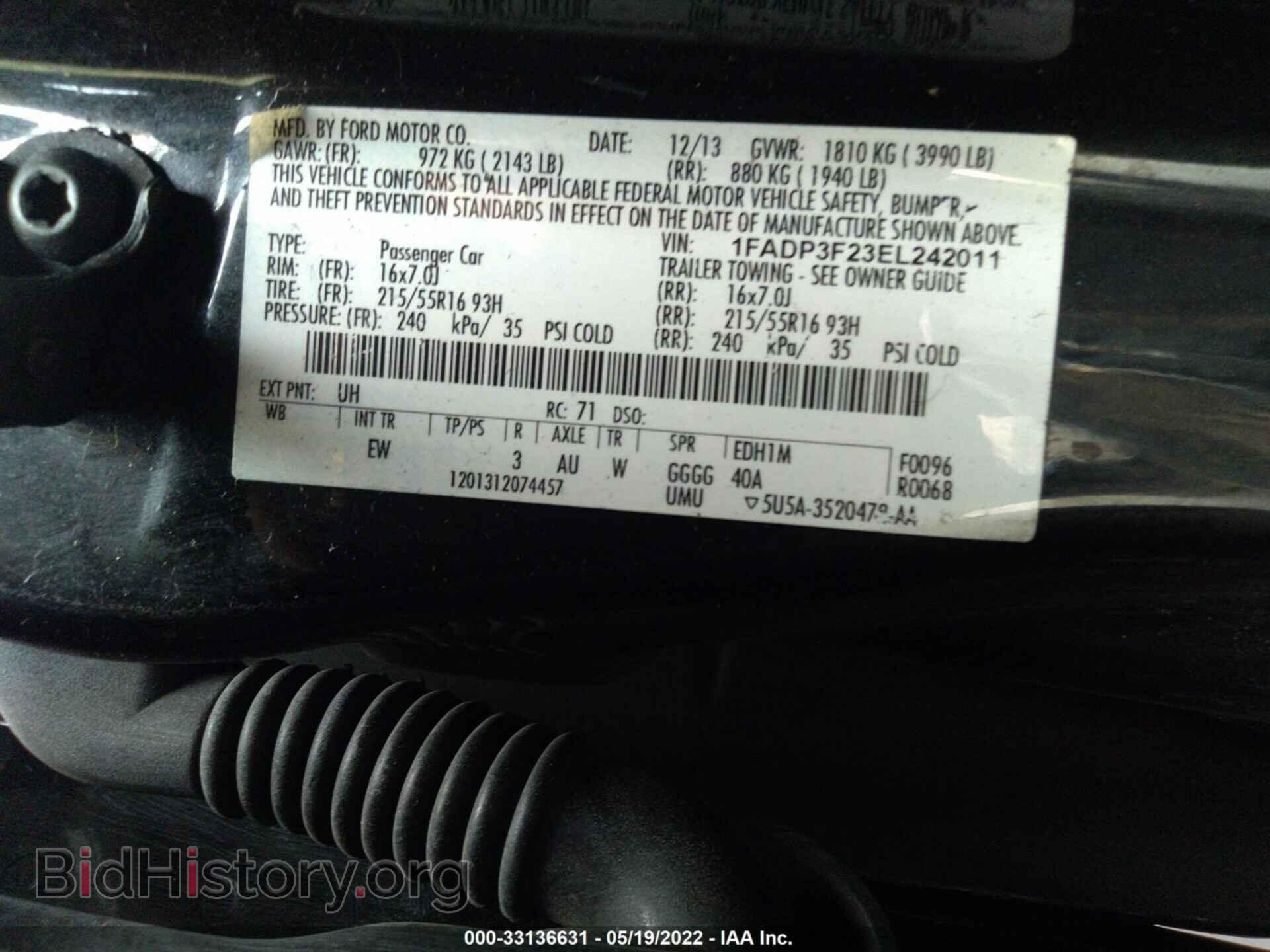 2014 FORD FOCUS - VIN: 1FADP3F23EL242011 - Photo 9