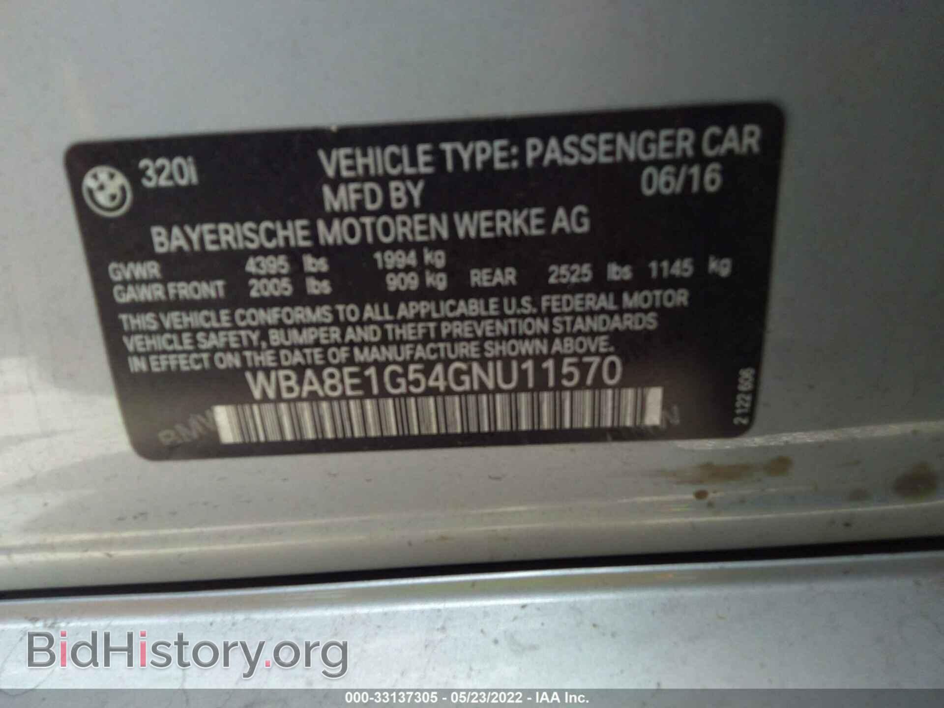 2016 BMW 3 SERIES - VIN: WBA8E1G54GNU11570 - Фото 9