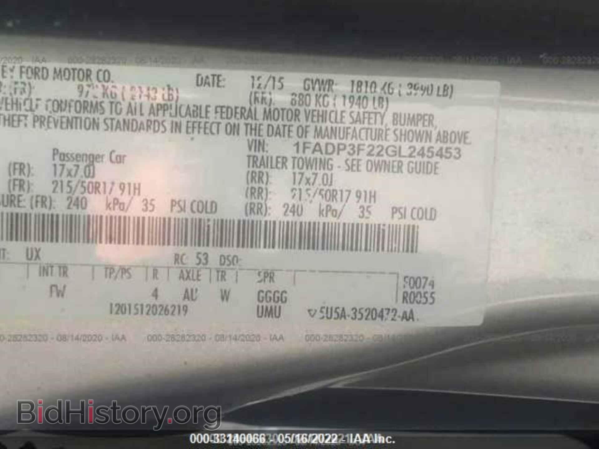 2016 FORD FOCUS - VIN: 1FADP3F22GL245453 - Photo 9