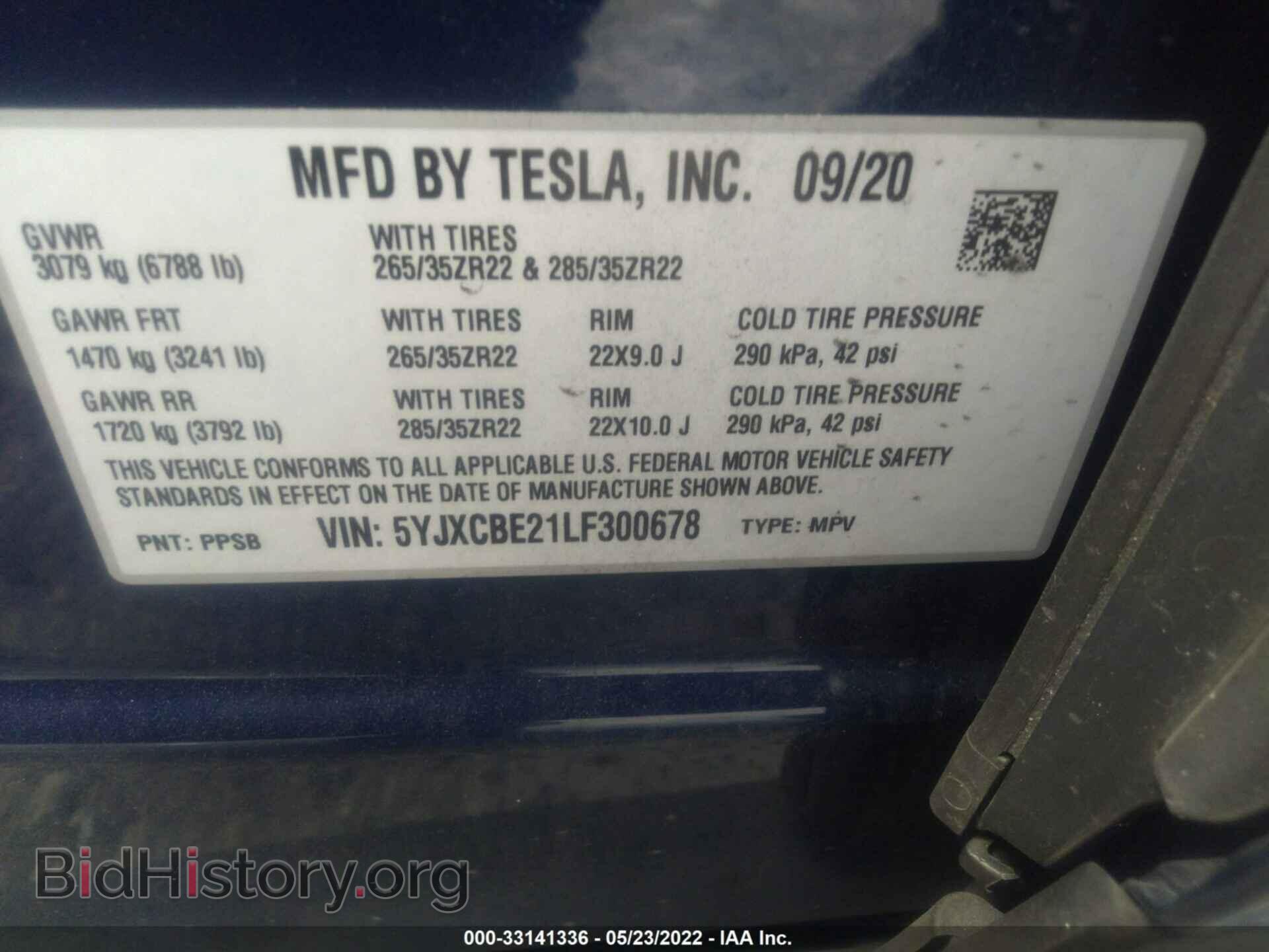 2020 TESLA MODEL X - VIN: 5YJXCBE21LF300678 - Photo 9