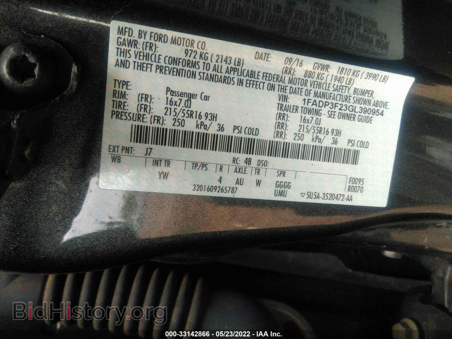 2016 FORD FOCUS - VIN: 1FADP3F23GL390954 - Photo 9