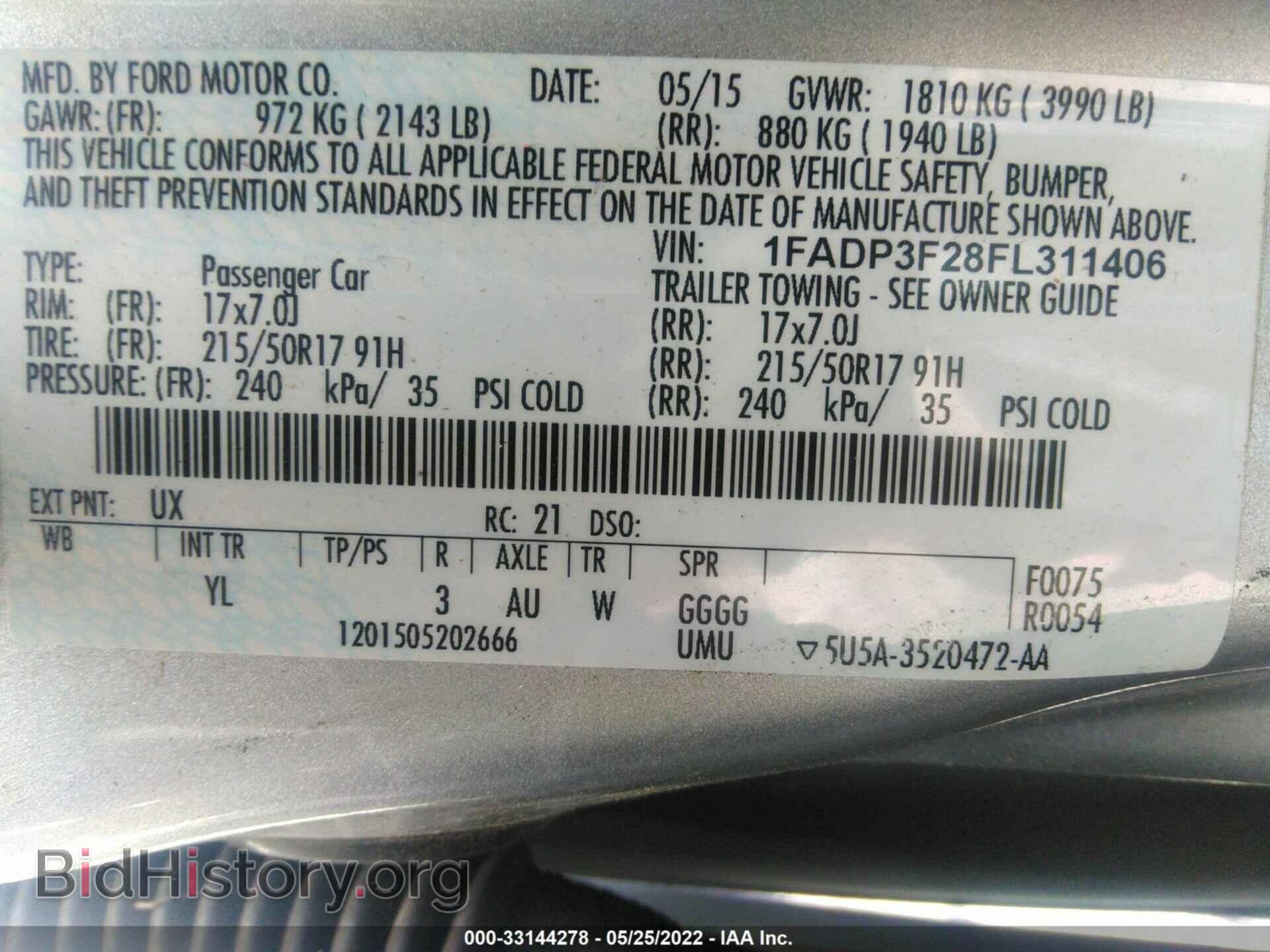 2015 FORD FOCUS - VIN: 1FADP3F28FL311406 - Photo 9
