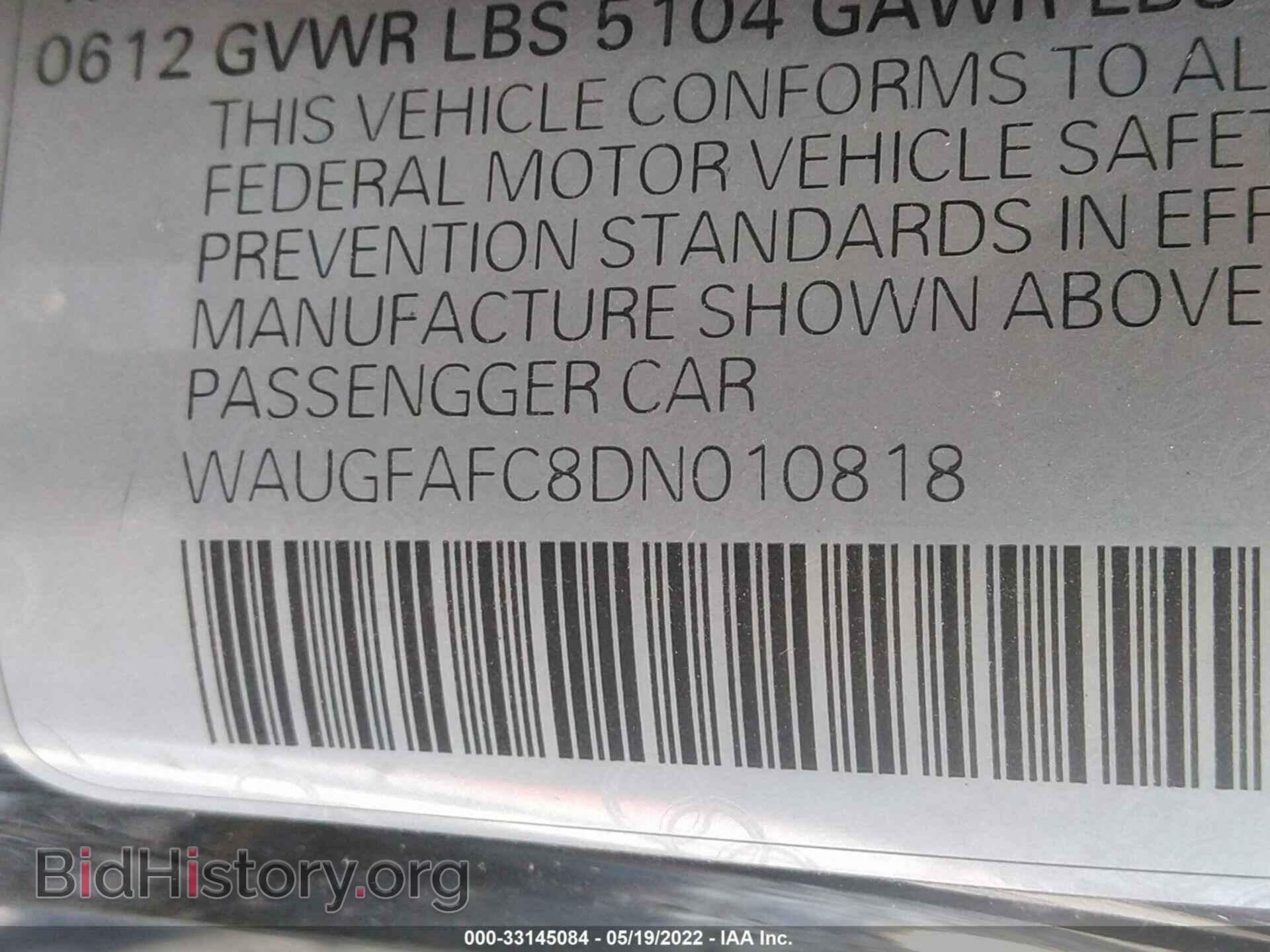 2013 AUDI A6 - VIN: WAUGFAFC8DN010818 - Photo 9