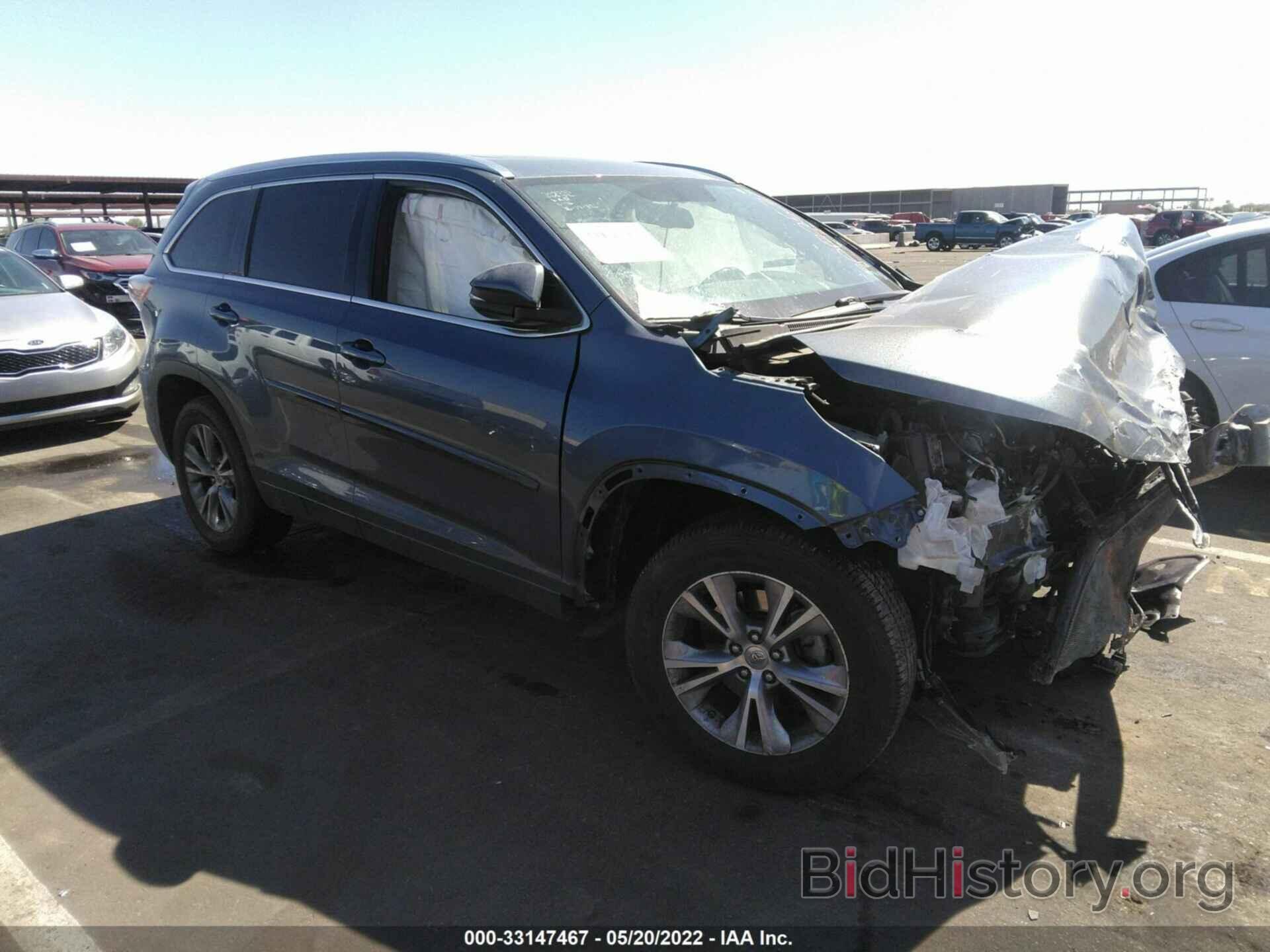 Photo 5TDKKRFH1FS088132 - TOYOTA HIGHLANDER 2015