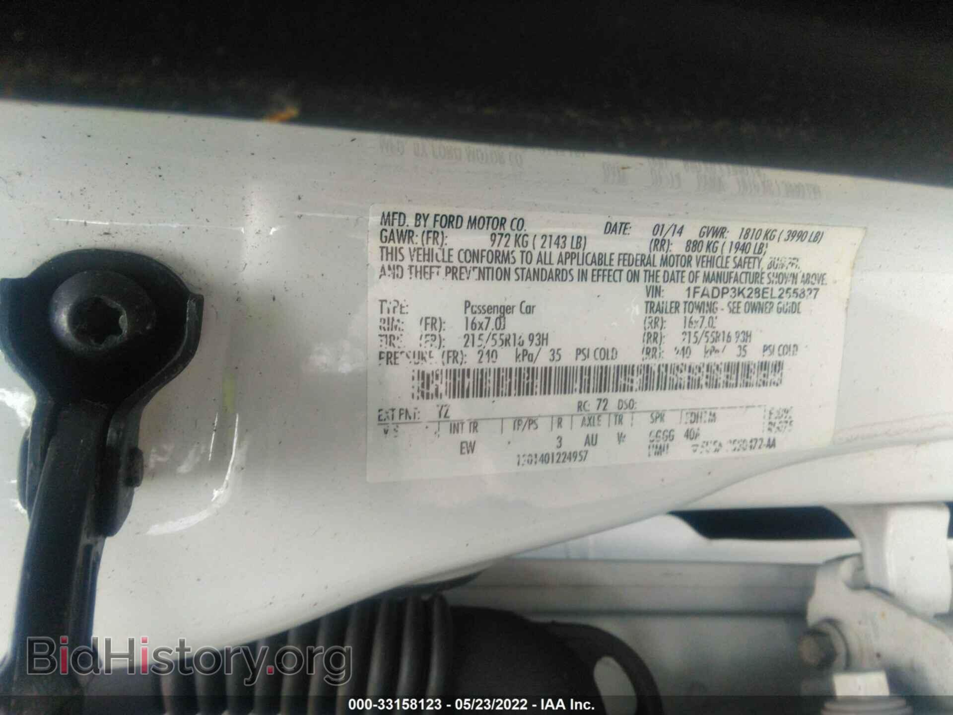 2014 FORD FOCUS - VIN: 1FADP3K28EL255827 - Фото 9