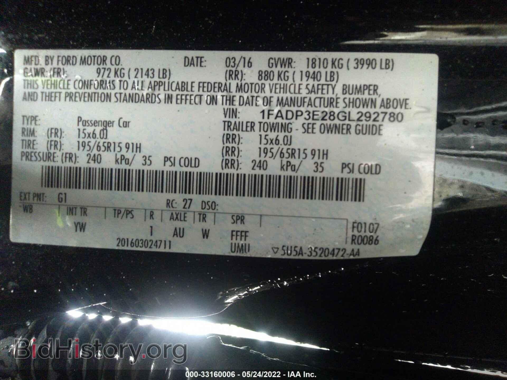 2016 FORD FOCUS - VIN: 1FADP3E28GL292780 - Фото 9