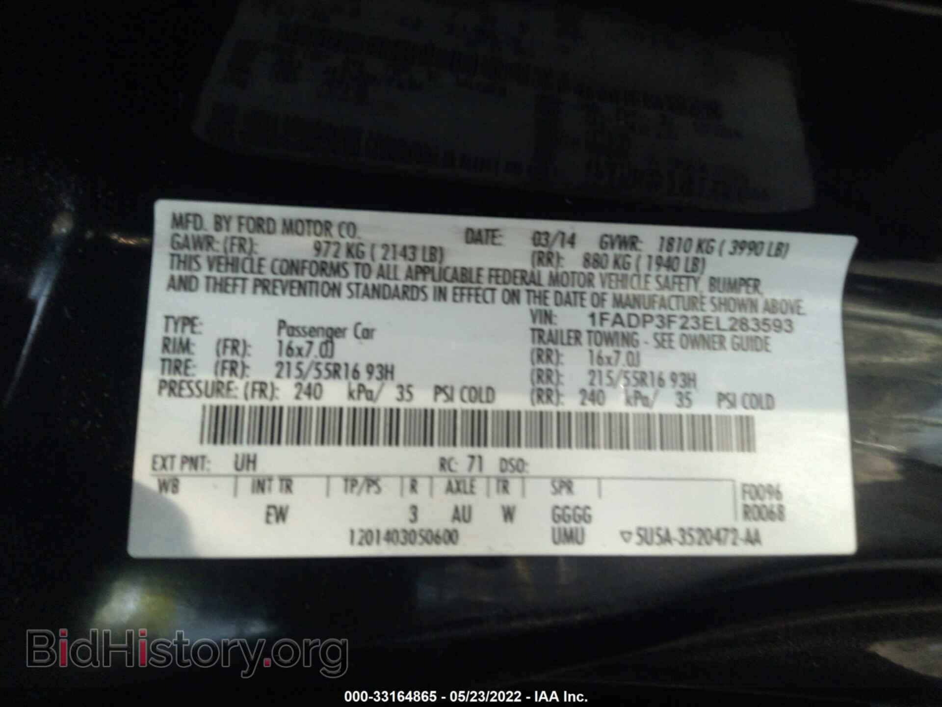 2014 FORD FOCUS - VIN: 1FADP3F23EL283593 - Photo 9
