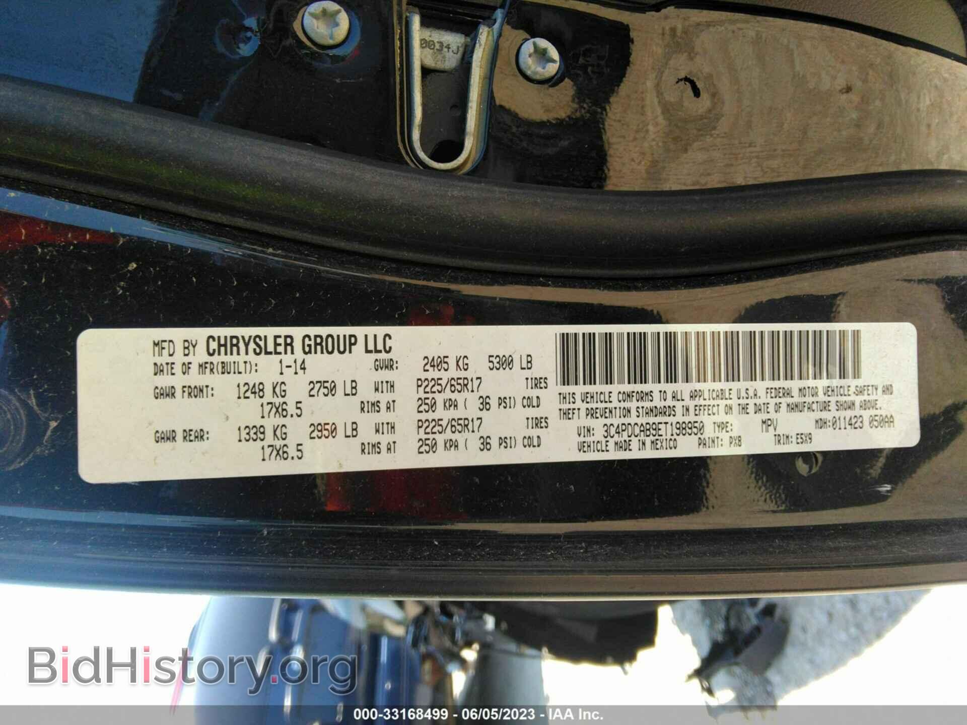 2014 DODGE JOURNEY - VIN: 3C4PDCAB9ET198950 - Фото 9