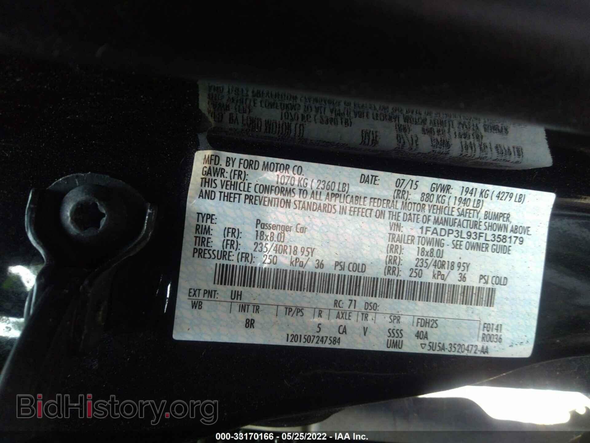 2015 FORD FOCUS - VIN: 1FADP3L93FL358179 - Фото 9