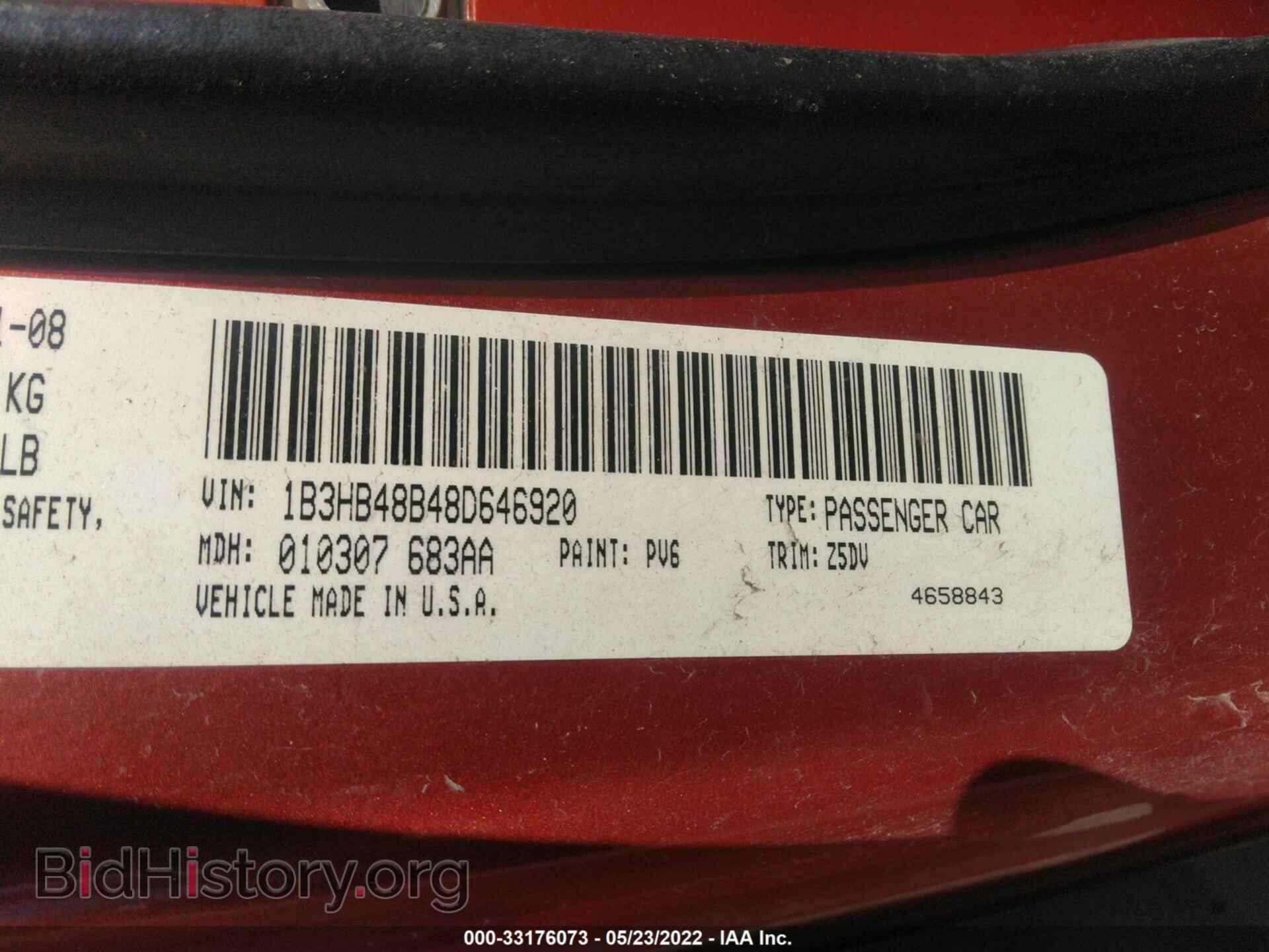 2008 DODGE CALIBER - VIN: 1B3HB48B48D646920 - Photo 9