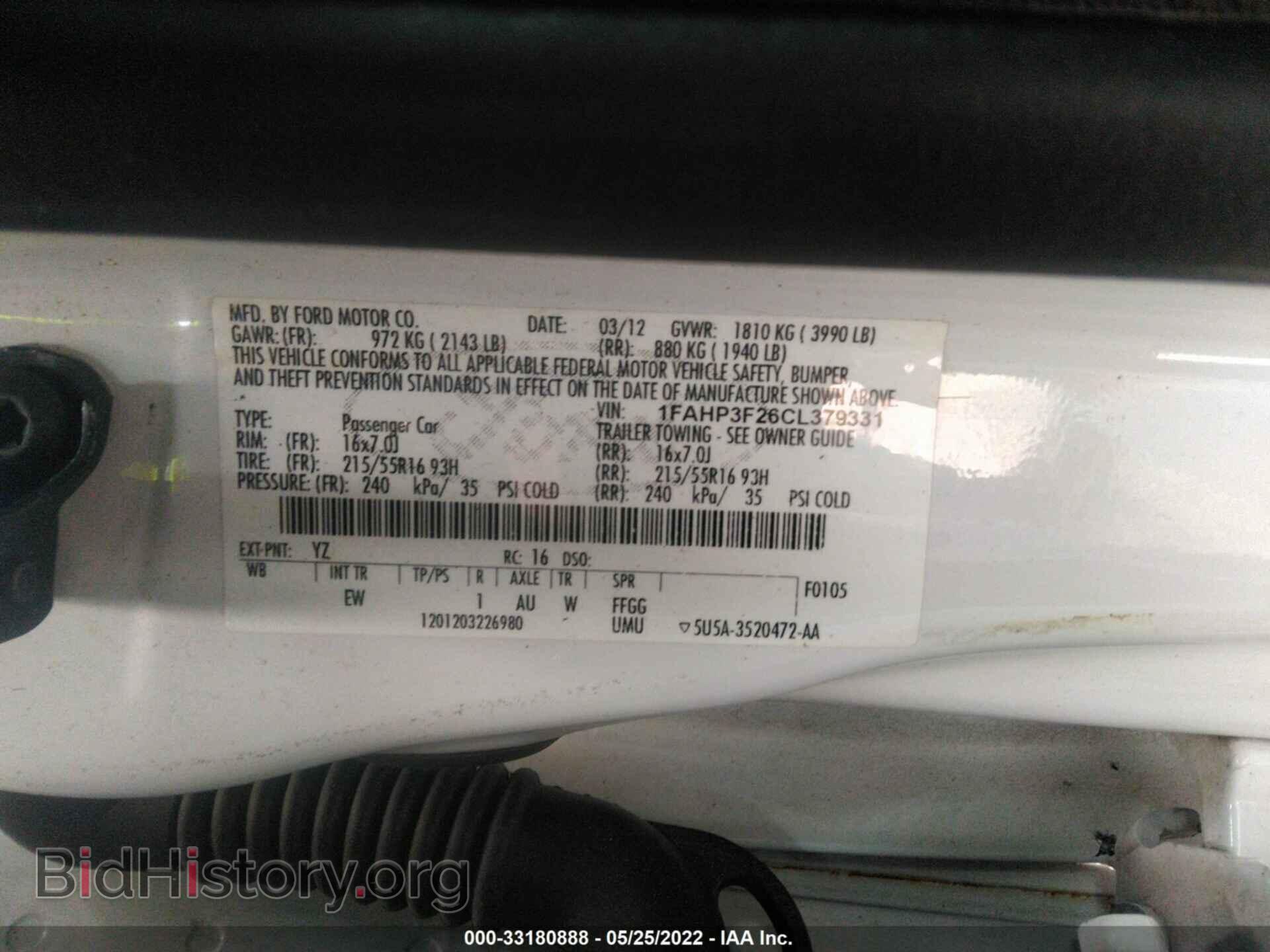 2012 FORD FOCUS - VIN: 1FAHP3F26CL379331 - Фото 9