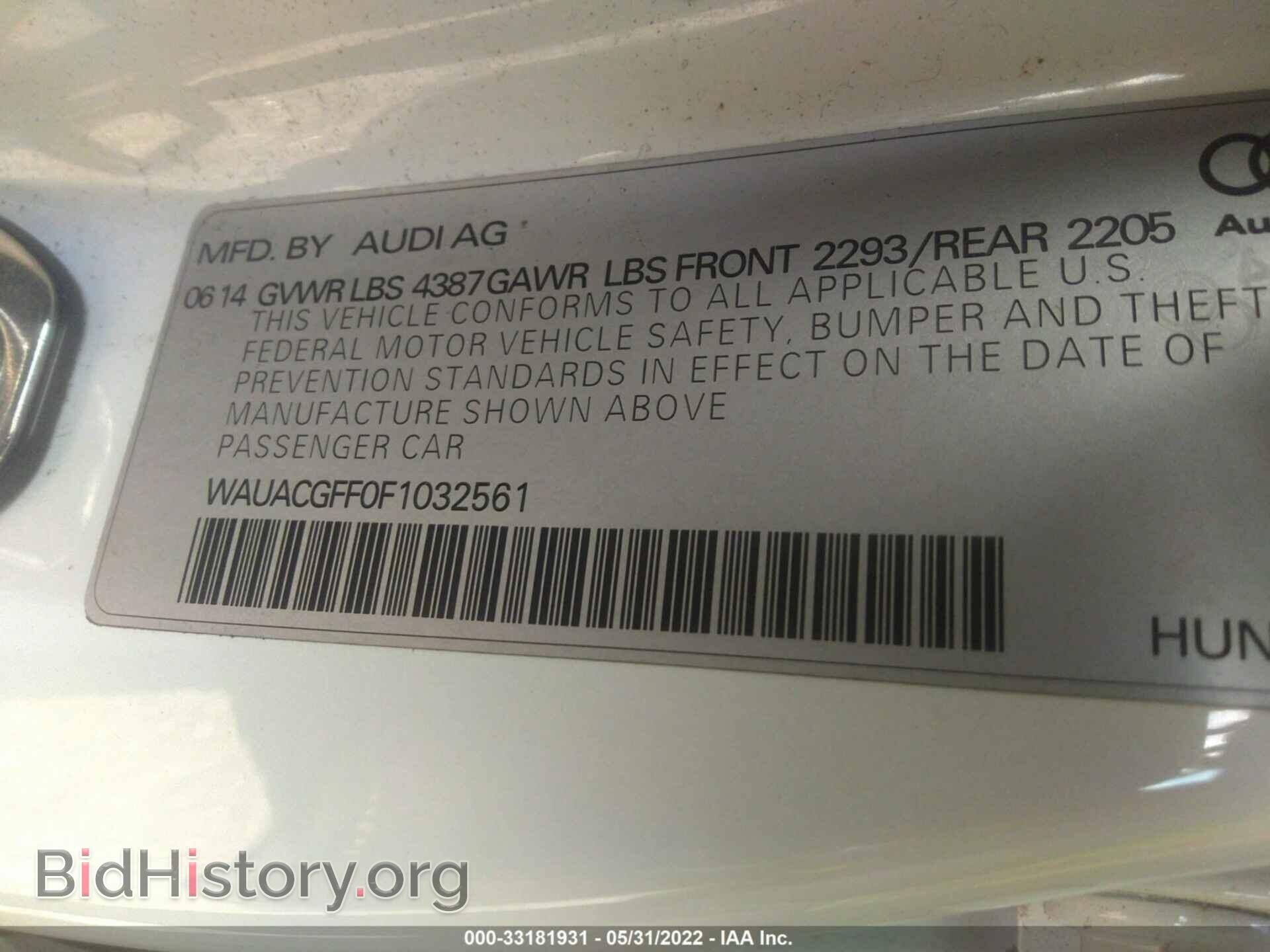 2015 AUDI A3 - VIN: WAUACGFF0F1032561 - Фото 9