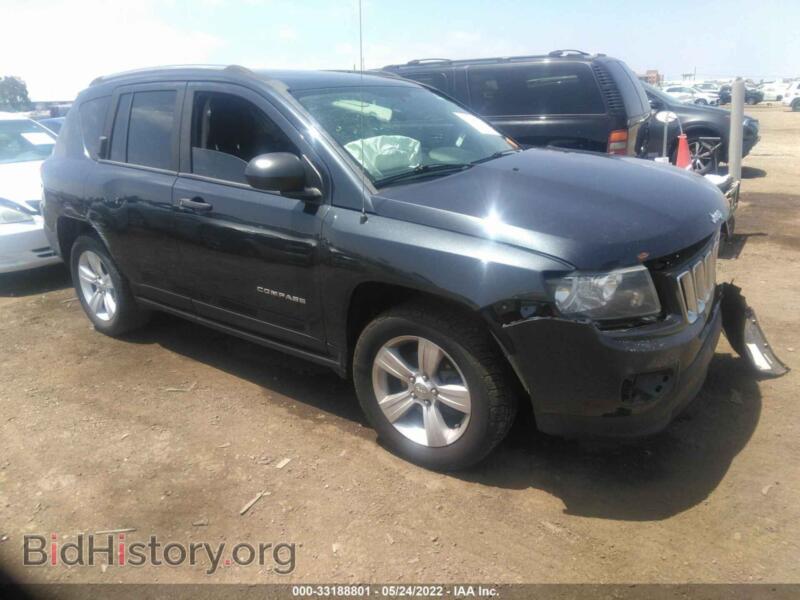 2014 Jeep COMPASS Sport (VIN 1C4NJDBB7ED686661) — фото 1 из 11, IAAI, повреждение: передняя часть