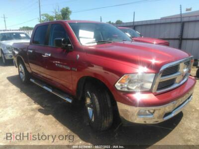 2012 RAM 1500 SLT, бордовый — VIN 1C6RD6LT7CS255488, IAAI