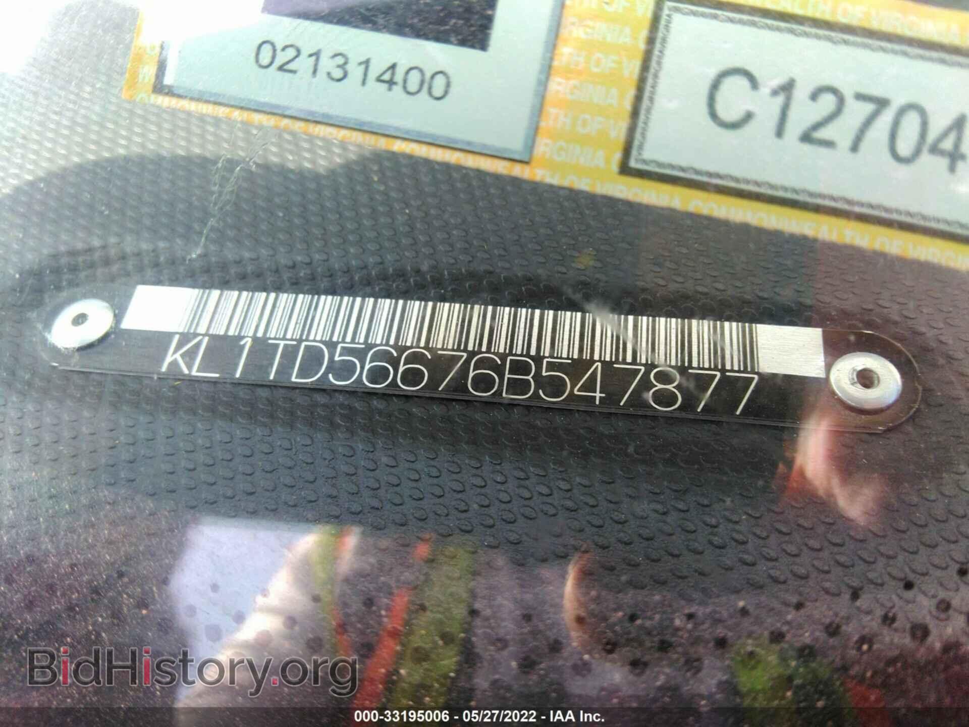 2006 CHEVROLET AVEO - VIN: KL1TD56676B547877 - Фото 9