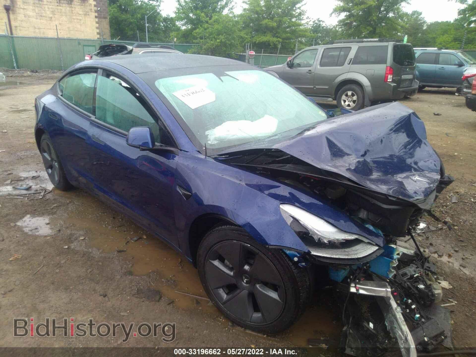 Photo 5YJ3E1EB7NF122586 - TESLA MODEL 3 2022