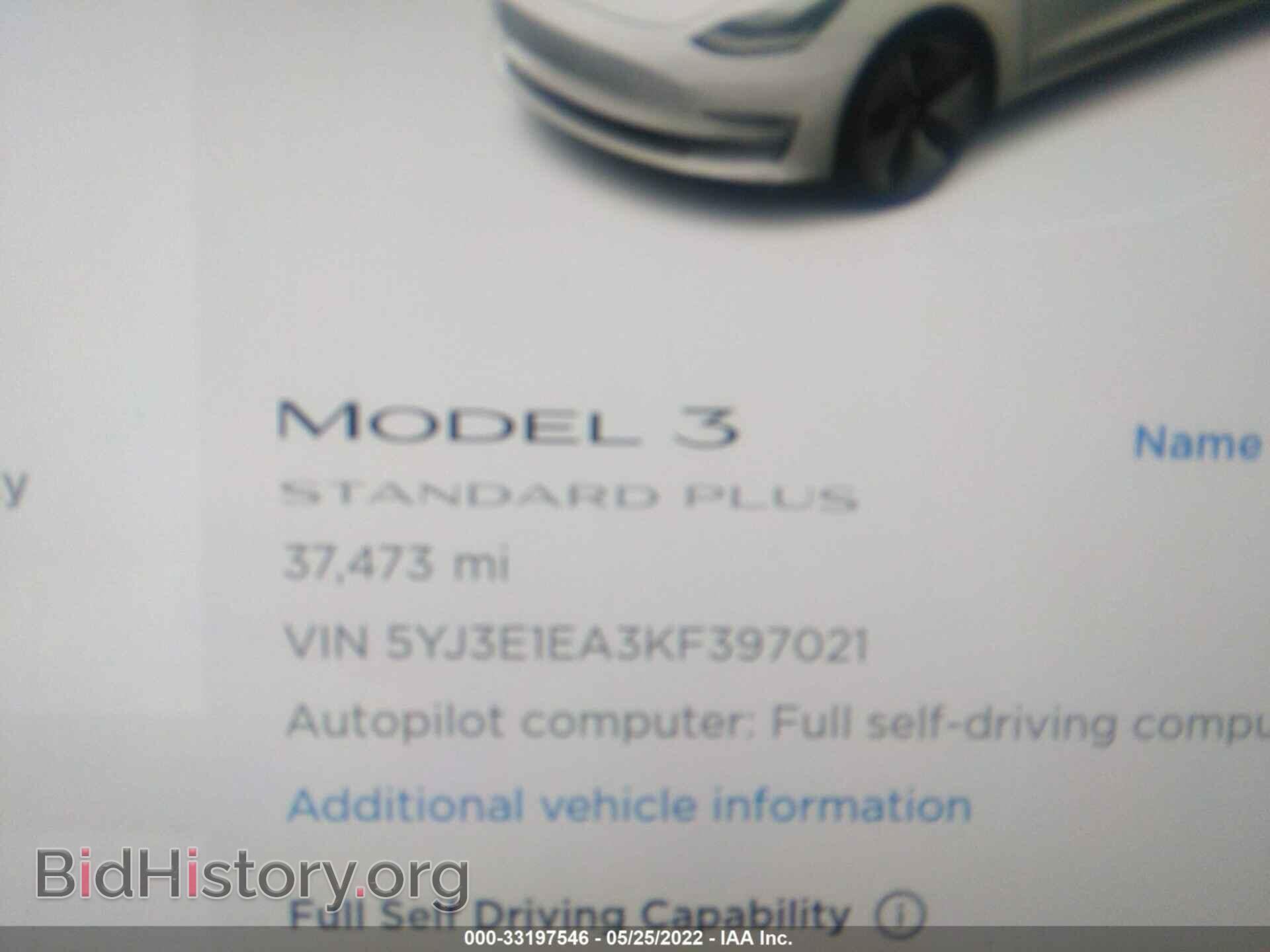 2019 TESLA MODEL 3 - VIN: 5YJ3E1EA3KF397021 - Photo 7