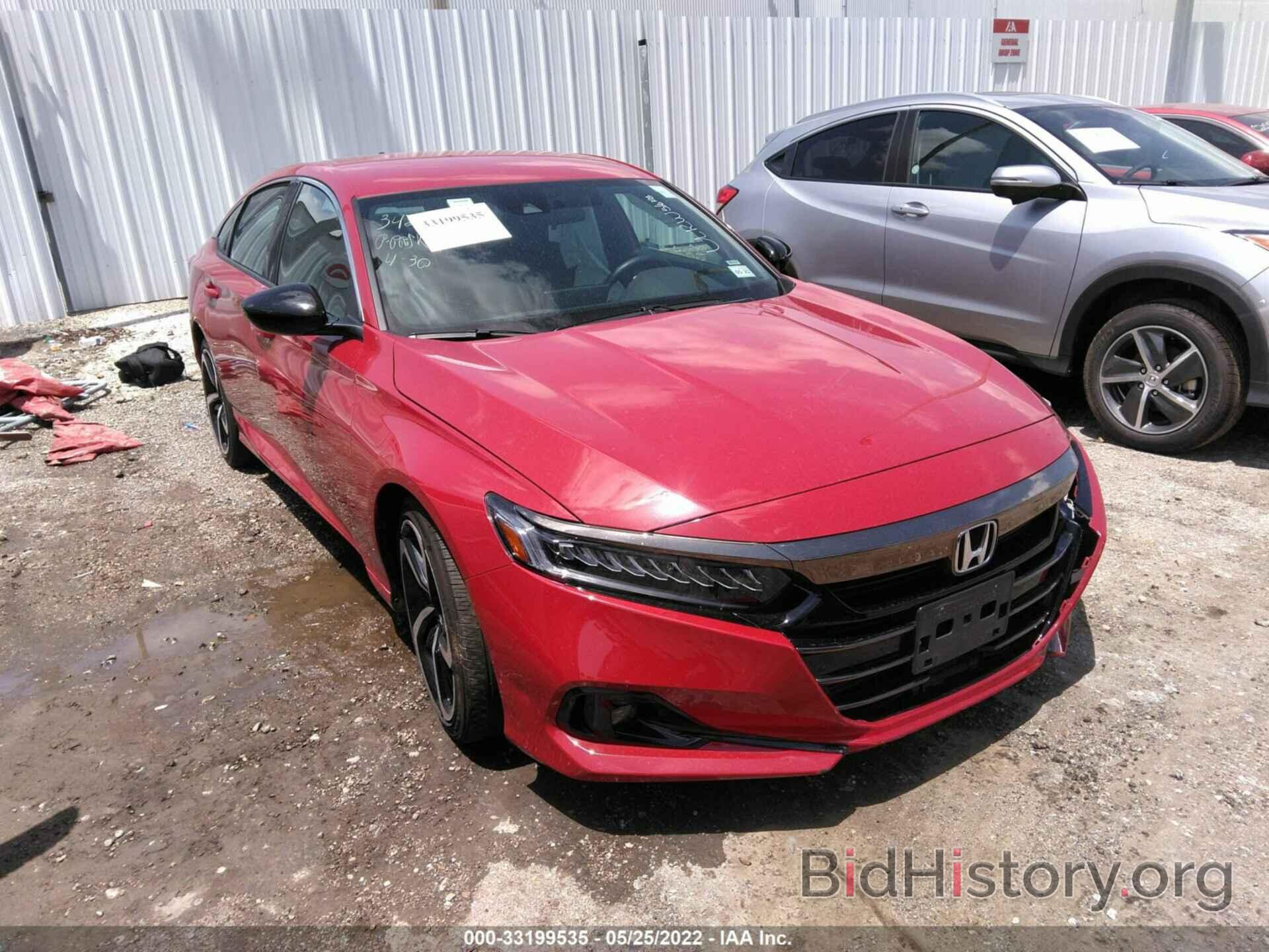 Photo 1HGCV1F38MA079733 - HONDA ACCORD SEDAN 2021