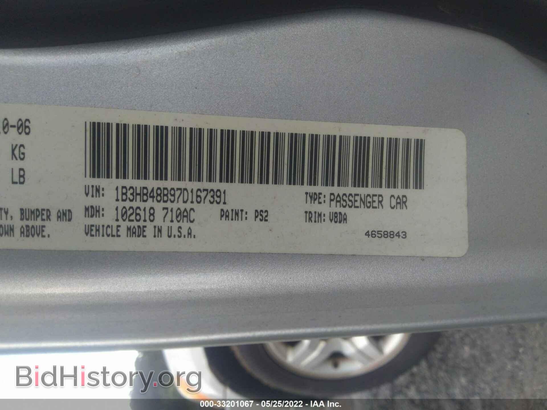 2007 DODGE CALIBER - VIN: 1B3HB48B97D167391 - Фото 9