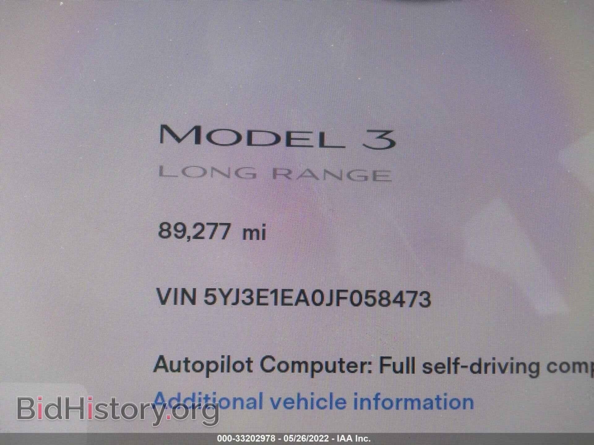 2018 TESLA MODEL 3 - VIN: 5YJ3E1EA0JF058473 - Фото 7