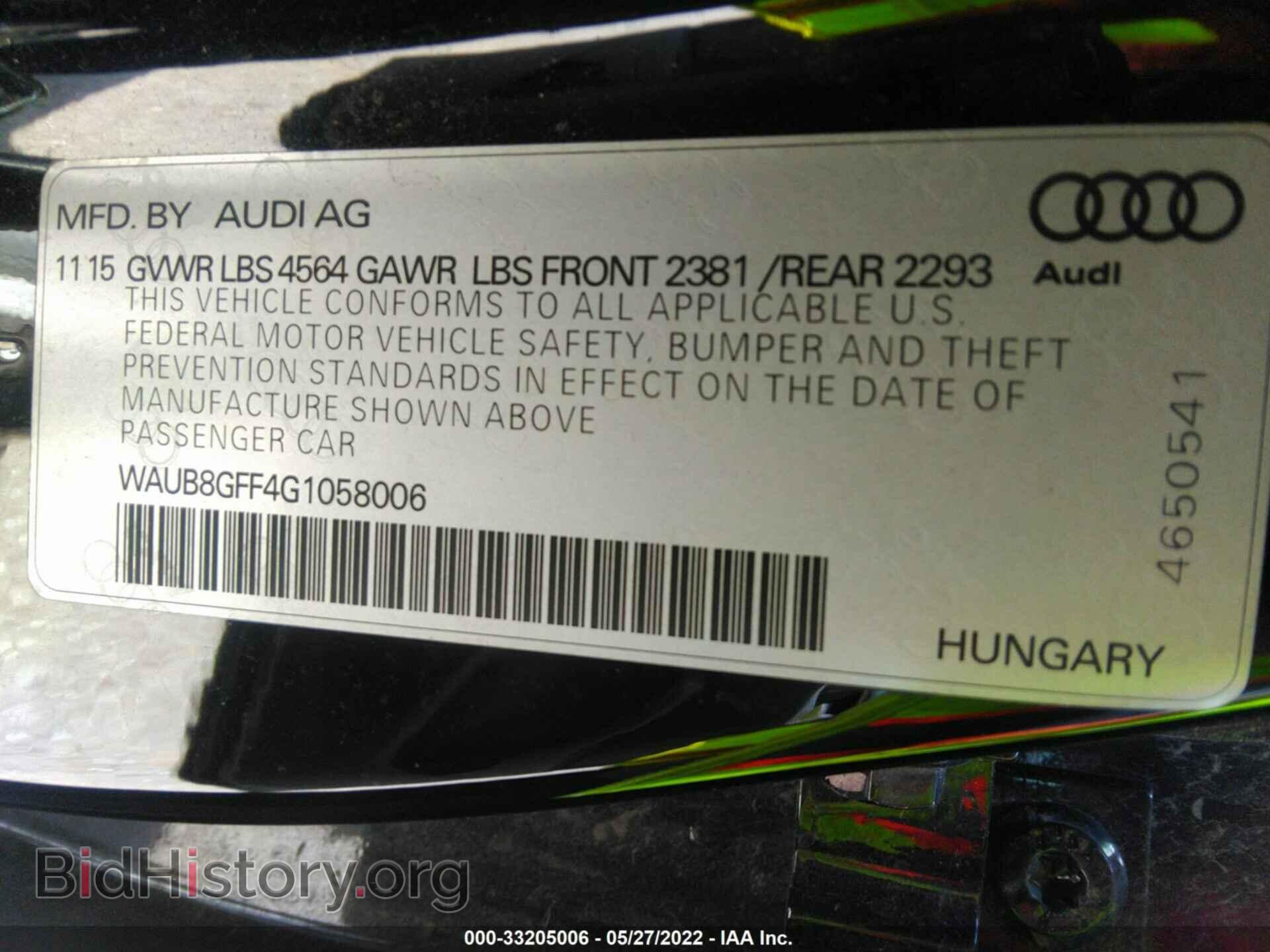 2016 AUDI A3 - VIN: WAUB8GFF4G1058006 - Фото 9