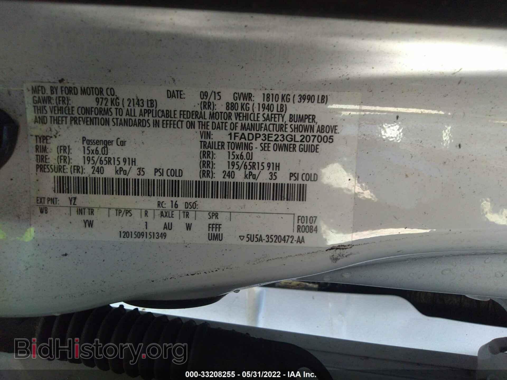 2016 FORD FOCUS - VIN: 1FADP3E23GL207005 - Photo 9