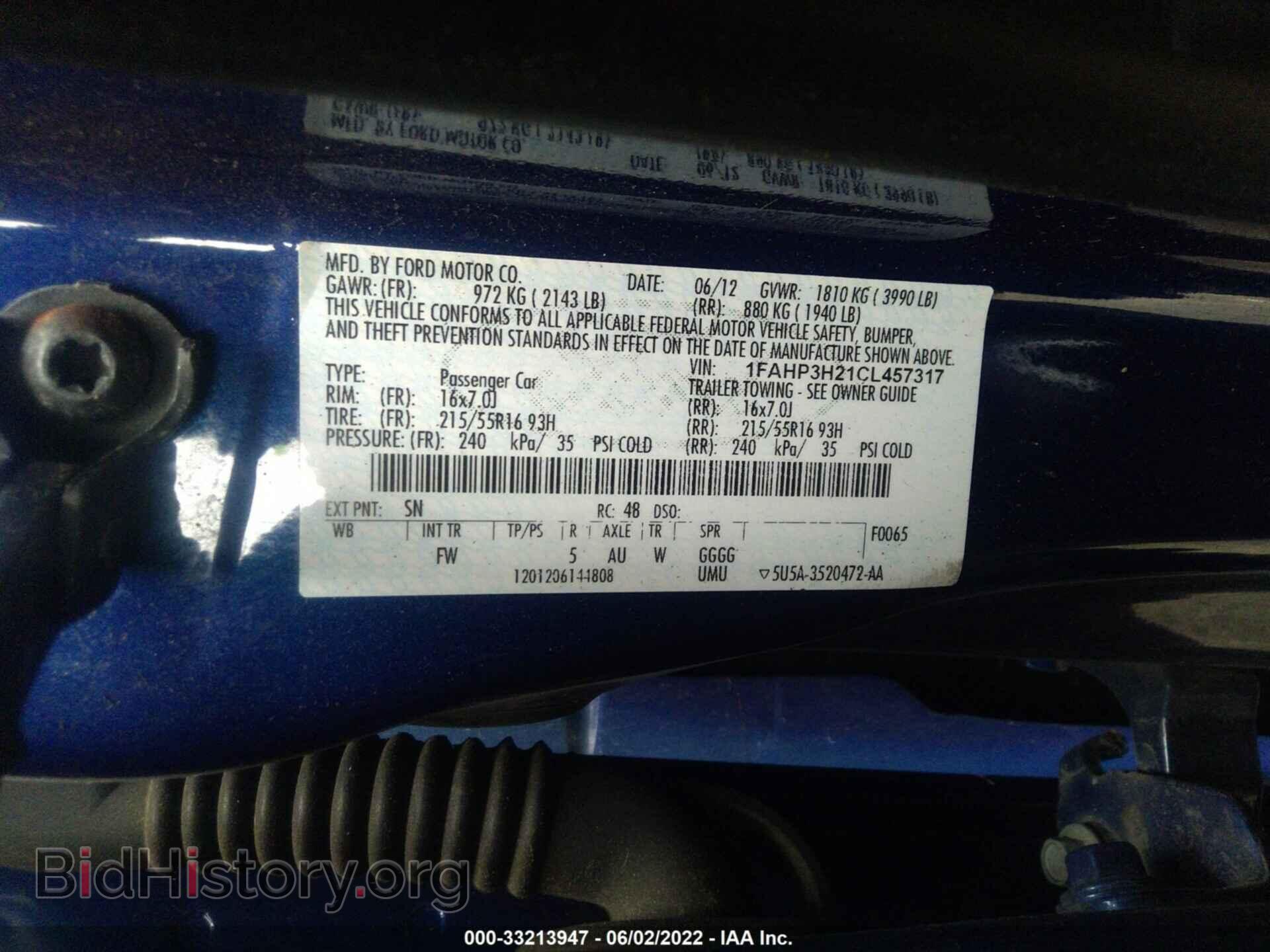 2012 FORD FOCUS - VIN: 1FAHP3H21CL457317 - Фото 9