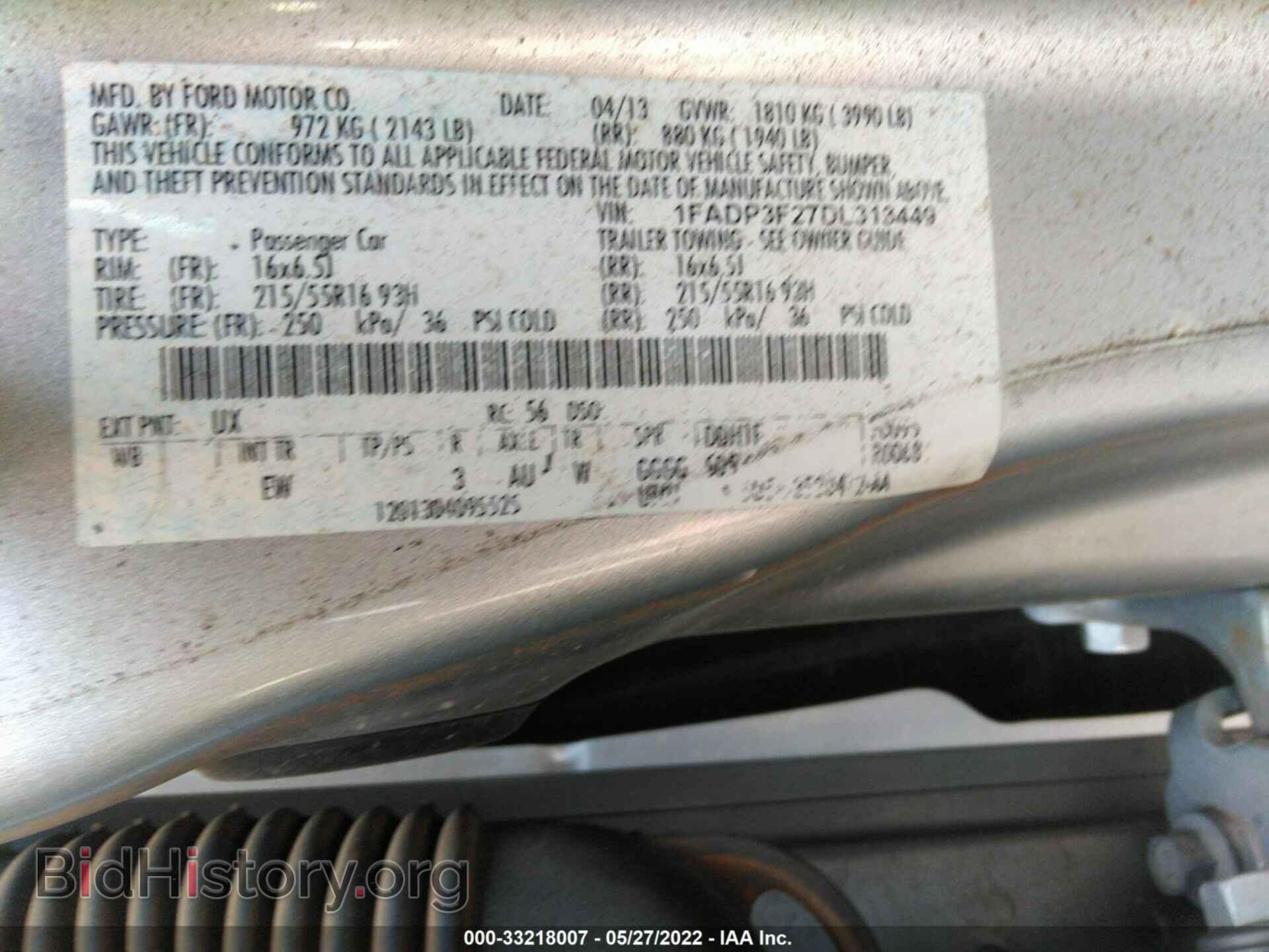 2013 FORD FOCUS - VIN: 1FADP3F27DL313449 - Photo 9