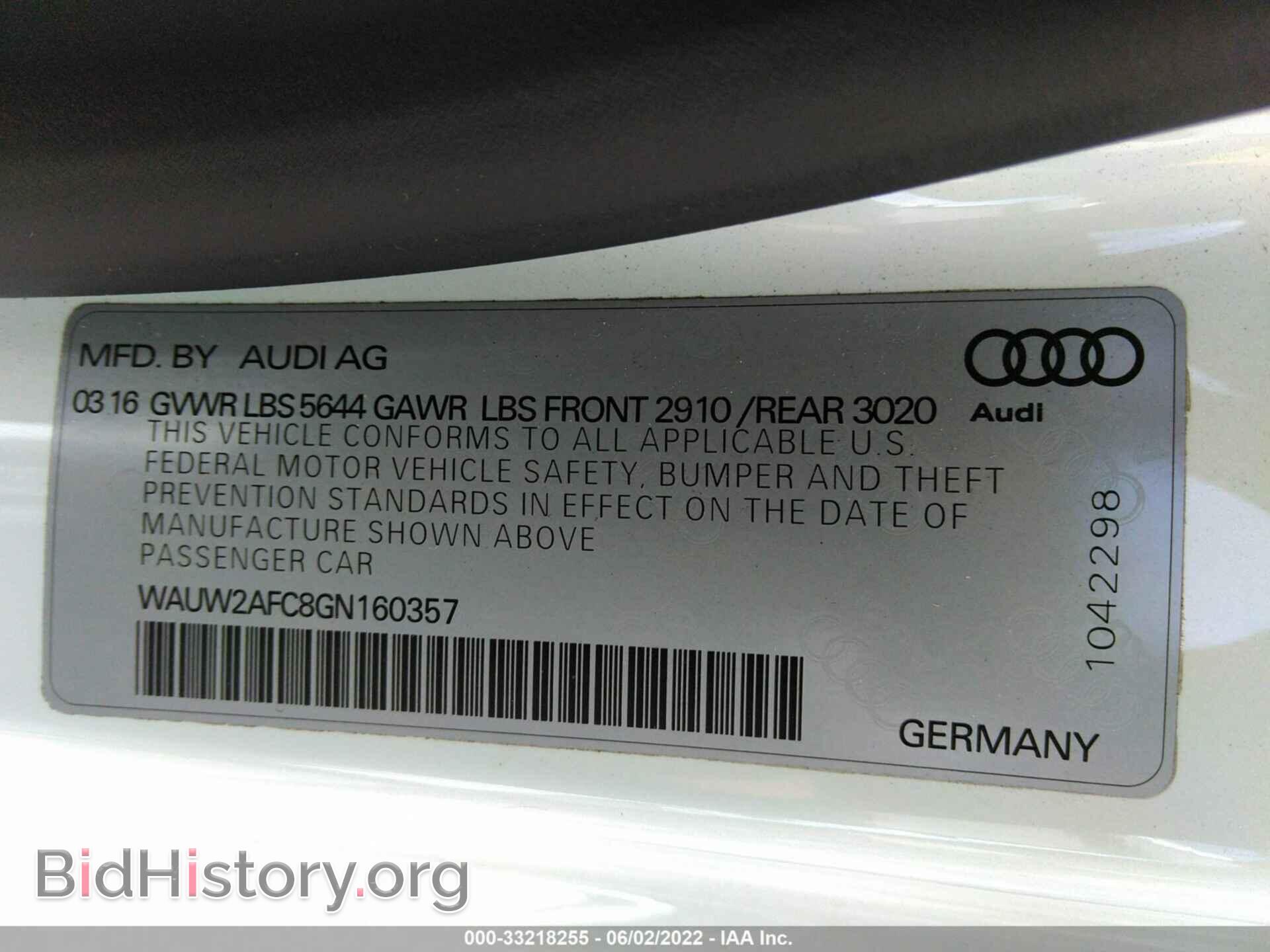 2016 AUDI S7 - VIN: WAUW2AFC8GN160357 - Photo 9