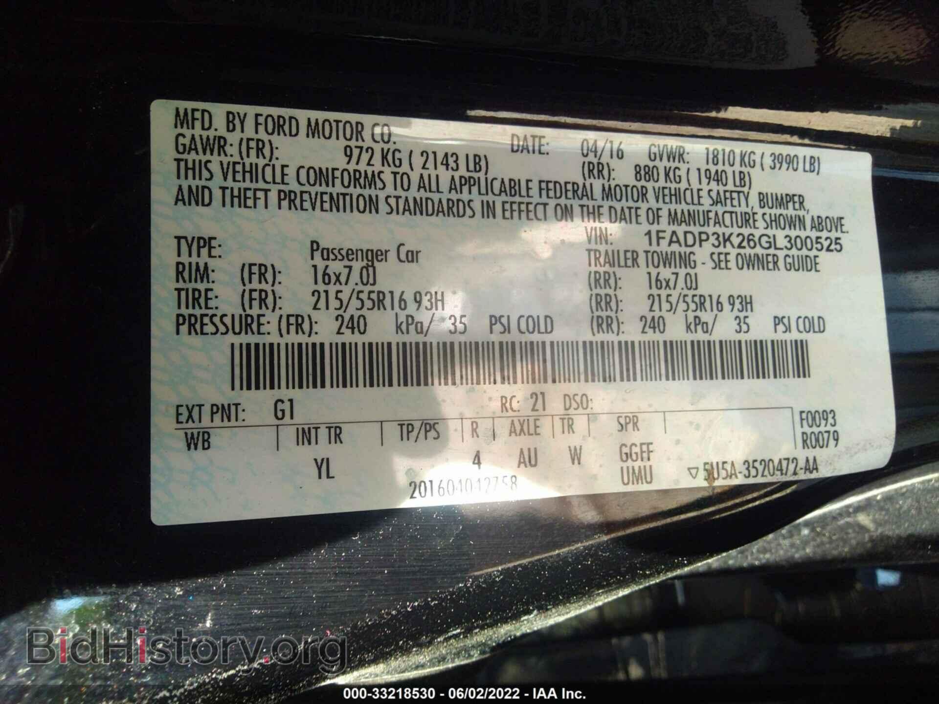 2016 FORD FOCUS - VIN: 1FADP3K26GL300525 - Фото 9