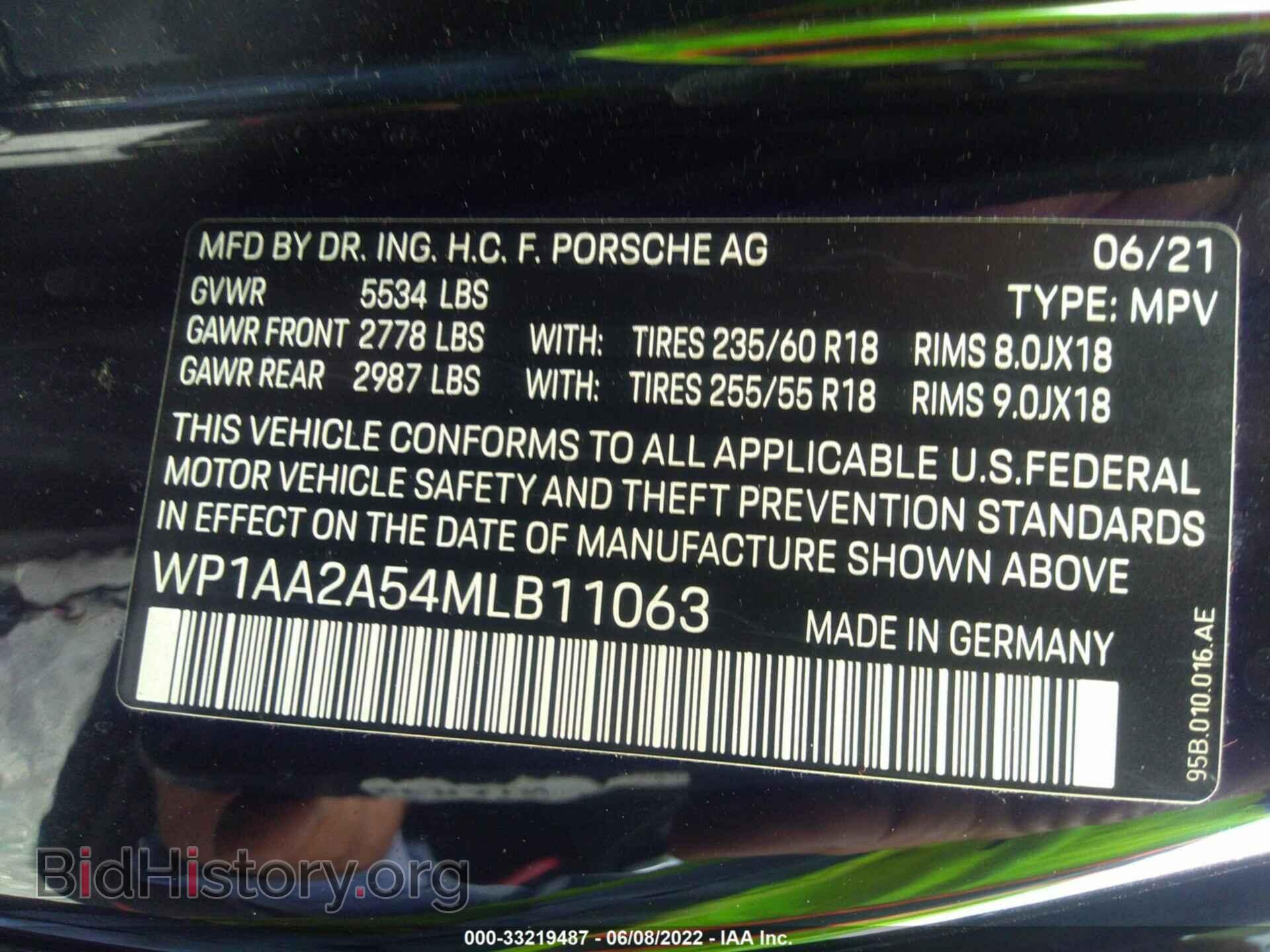 2021 PORSCHE MACAN - VIN: WP1AA2A54MLB11063 - Photo 9